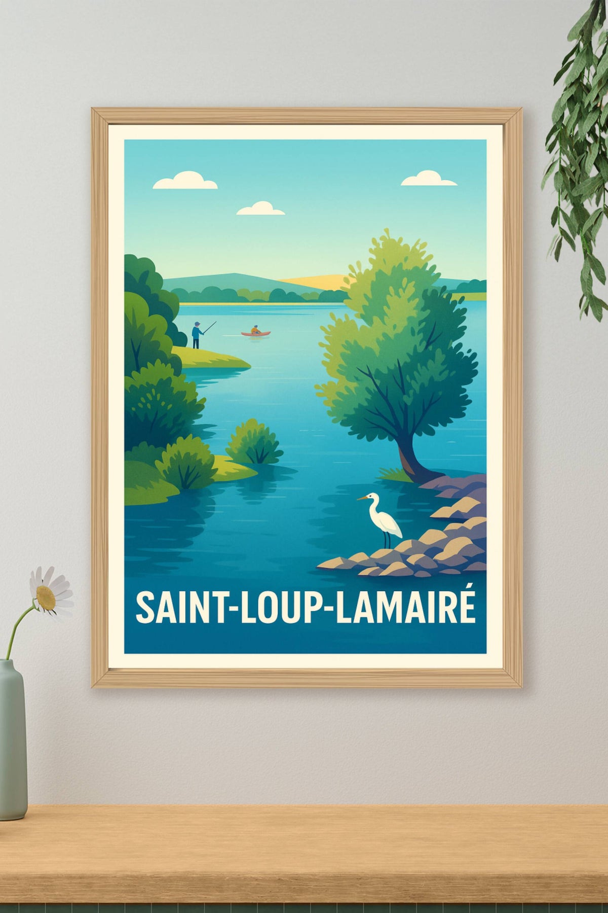 Affiche Saint-Loup-Lamaire — Évasion nature au fil de l'eau · poster d'art de Saint-Loup-Lamaire