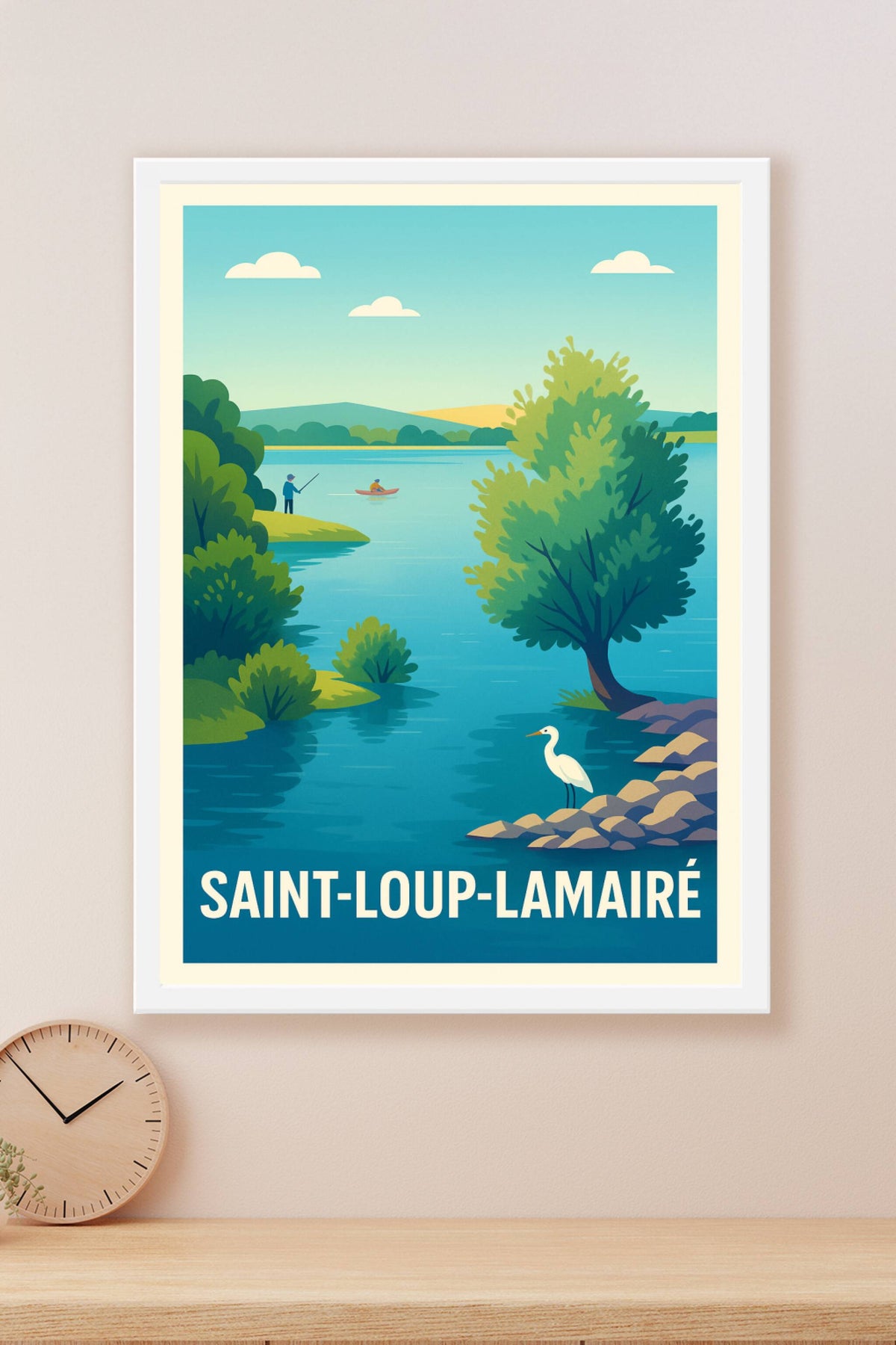 Affiche Saint-Loup-Lamaire — Évasion nature au fil de l'eau · poster d'art de Saint-Loup-Lamaire