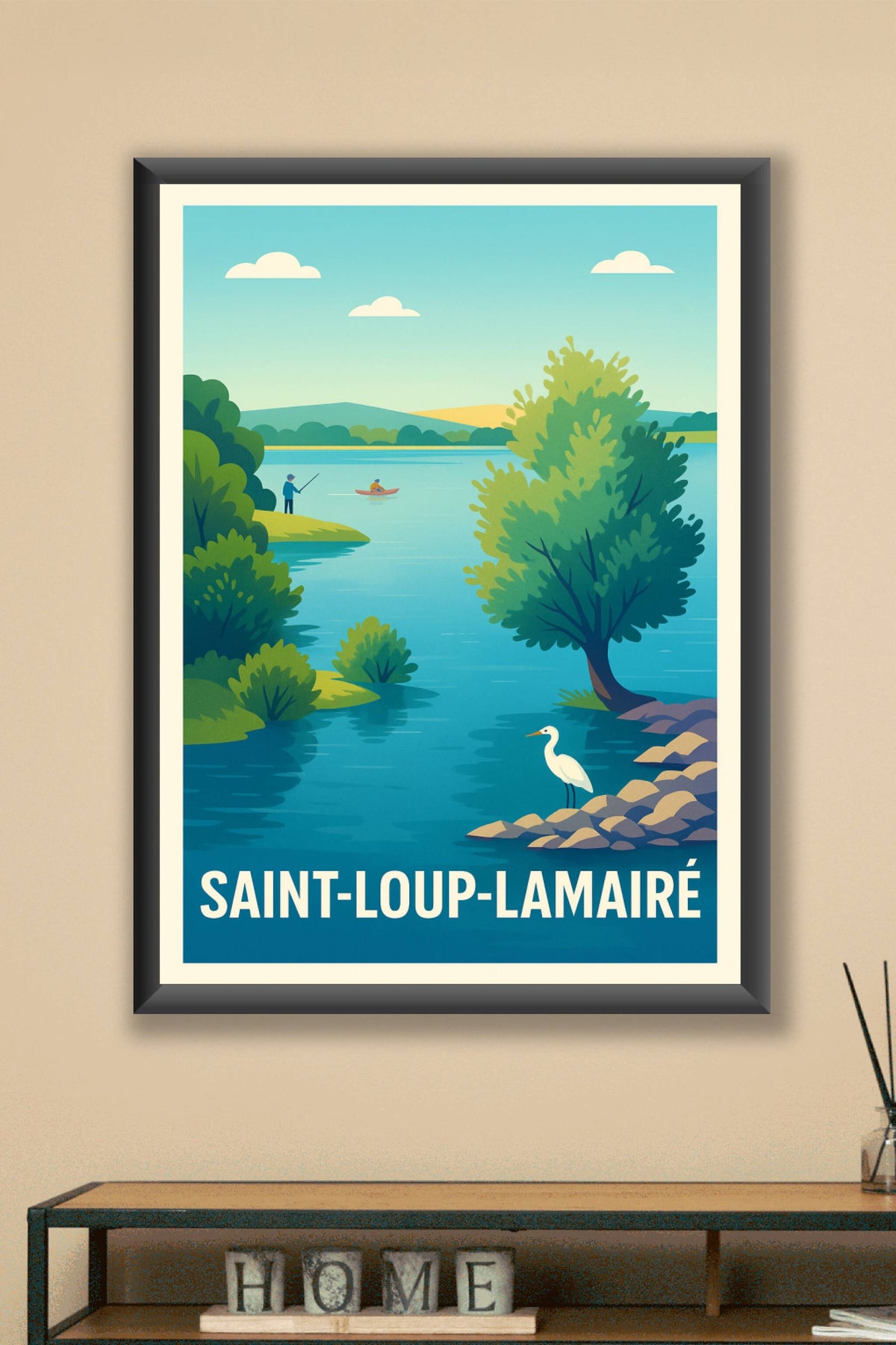 Affiche Saint-Loup-Lamaire — Évasion nature au fil de l'eau · poster d'art de Saint-Loup-Lamaire