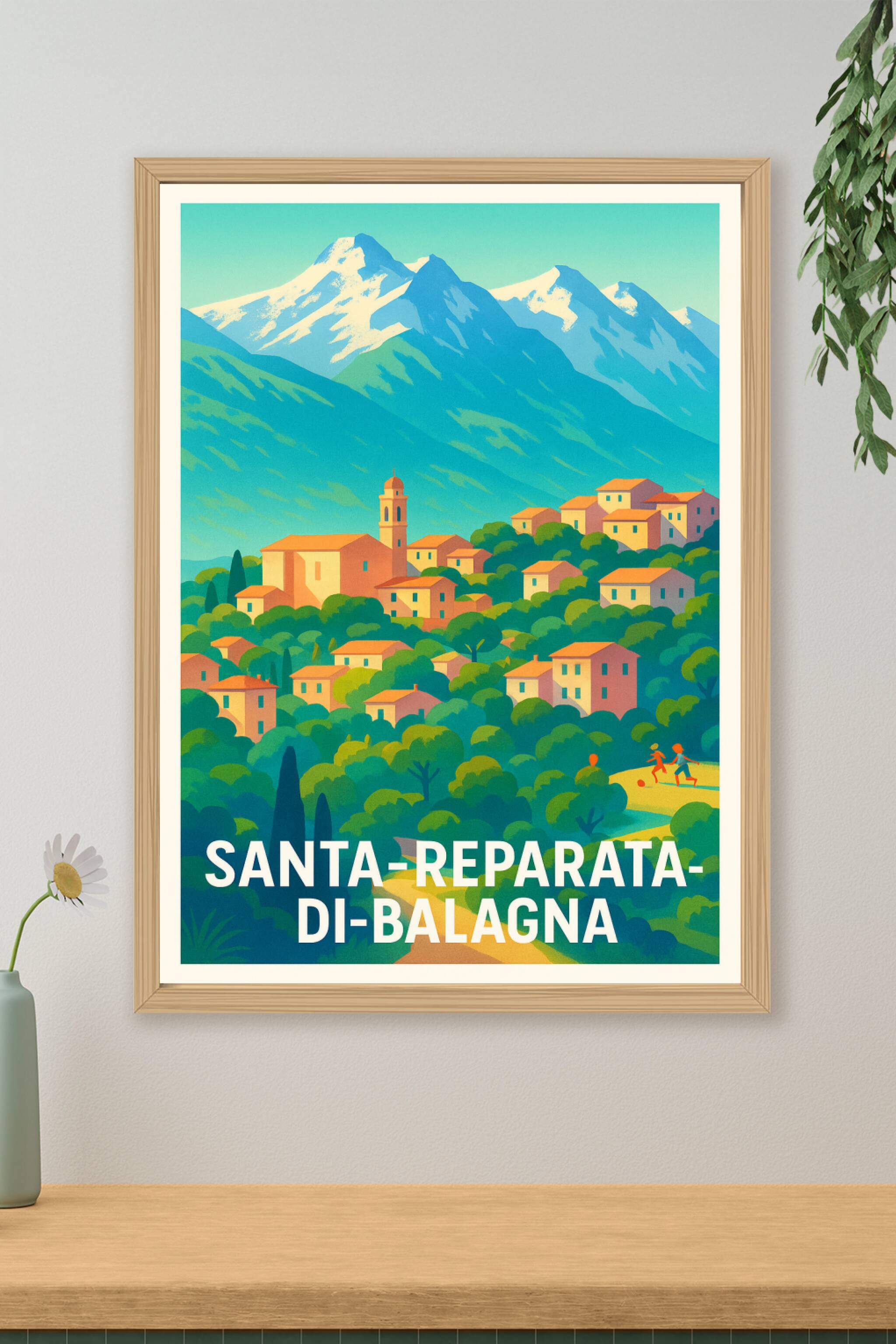 Affiche de Santa-Reparata-di-Balagna - Tranquillité Corse entre Montagnes et Villages