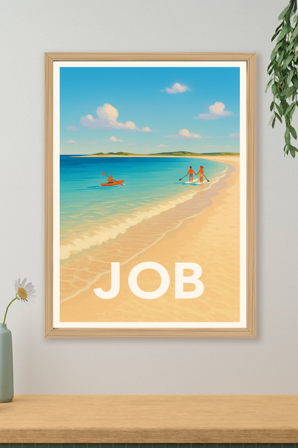 Affiche Job — Évasion et détente au bord de l'eau · poster d'art de Job