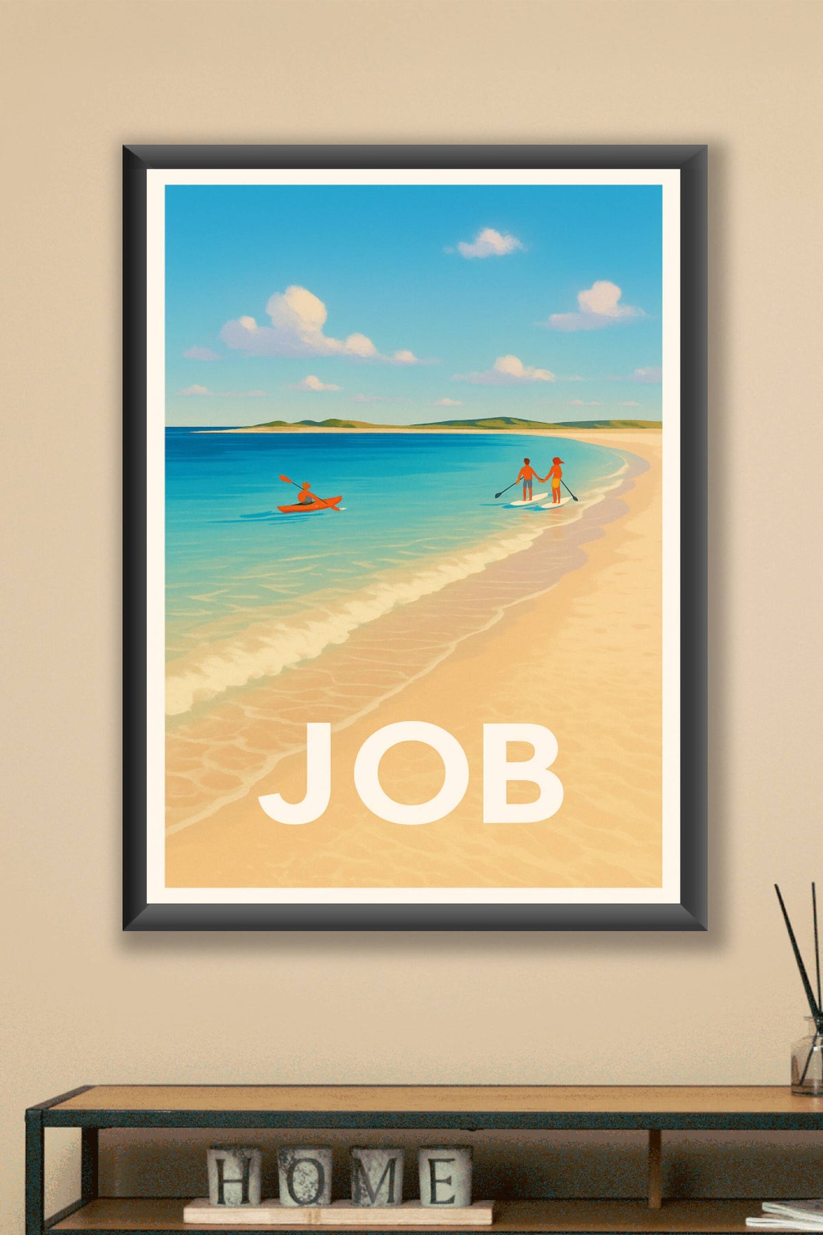 Affiche Job — Évasion et détente au bord de l'eau · poster d'art de Job