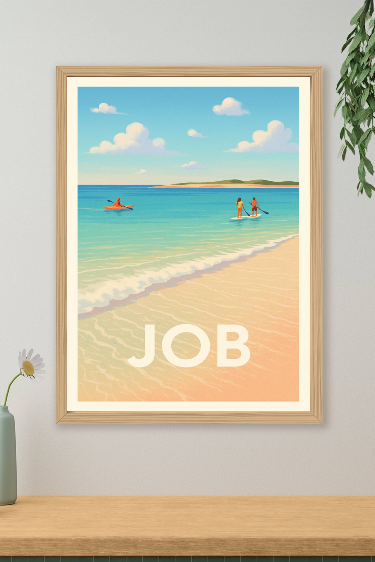 Affiche Job — Évasion et détente au bord de l'eau · poster d'art de Job
