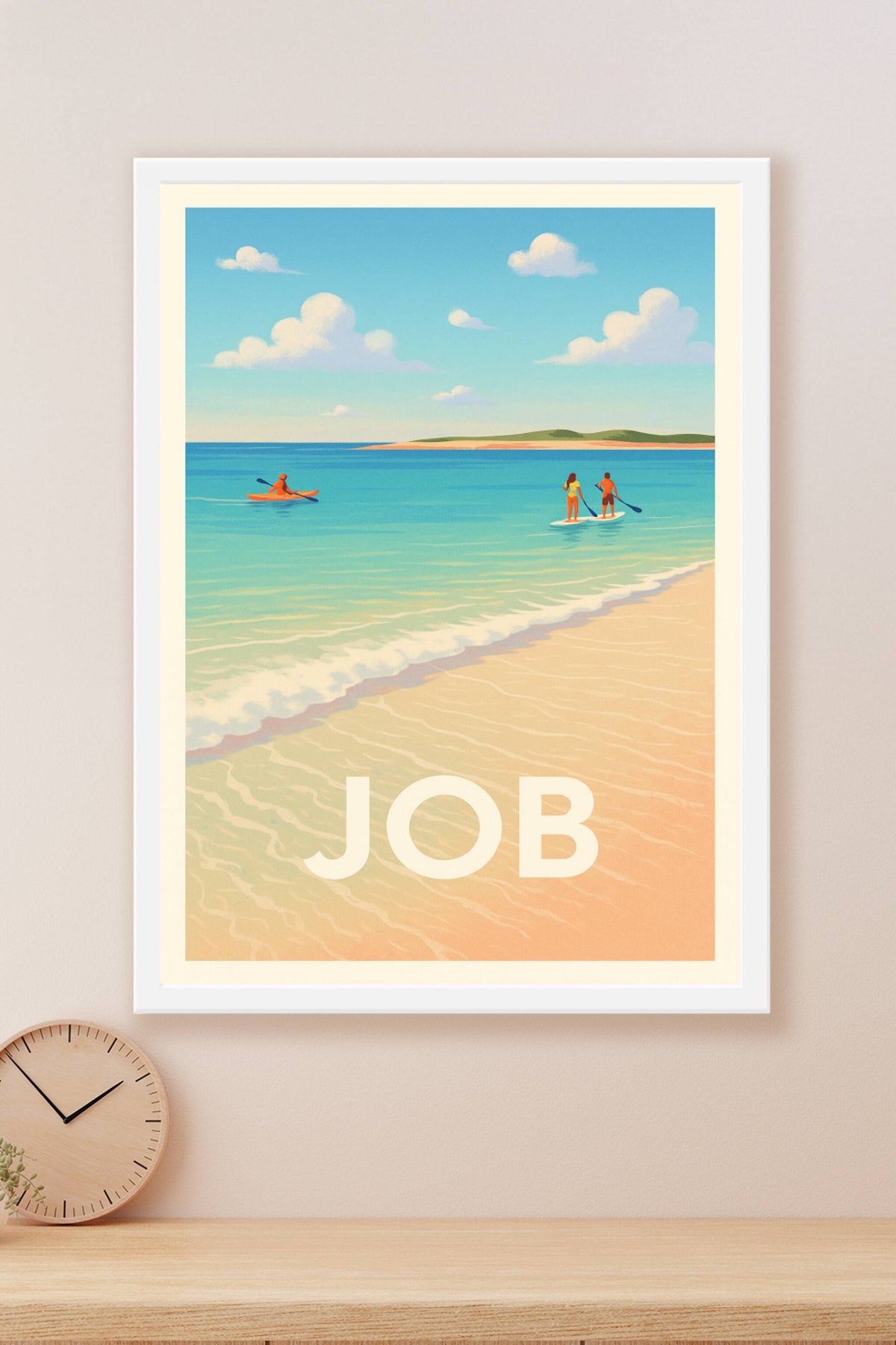 Affiche Job — Évasion et détente au bord de l'eau · poster d'art de Job