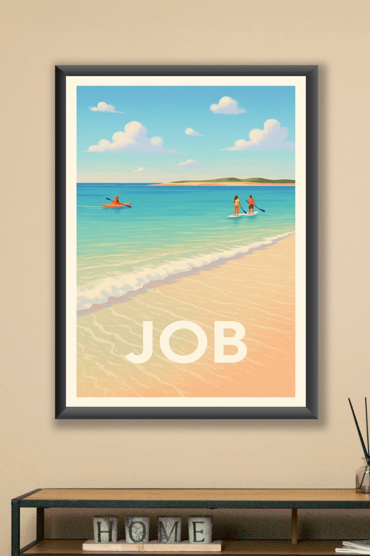 Affiche Job — Évasion et détente au bord de l'eau · poster d'art de Job