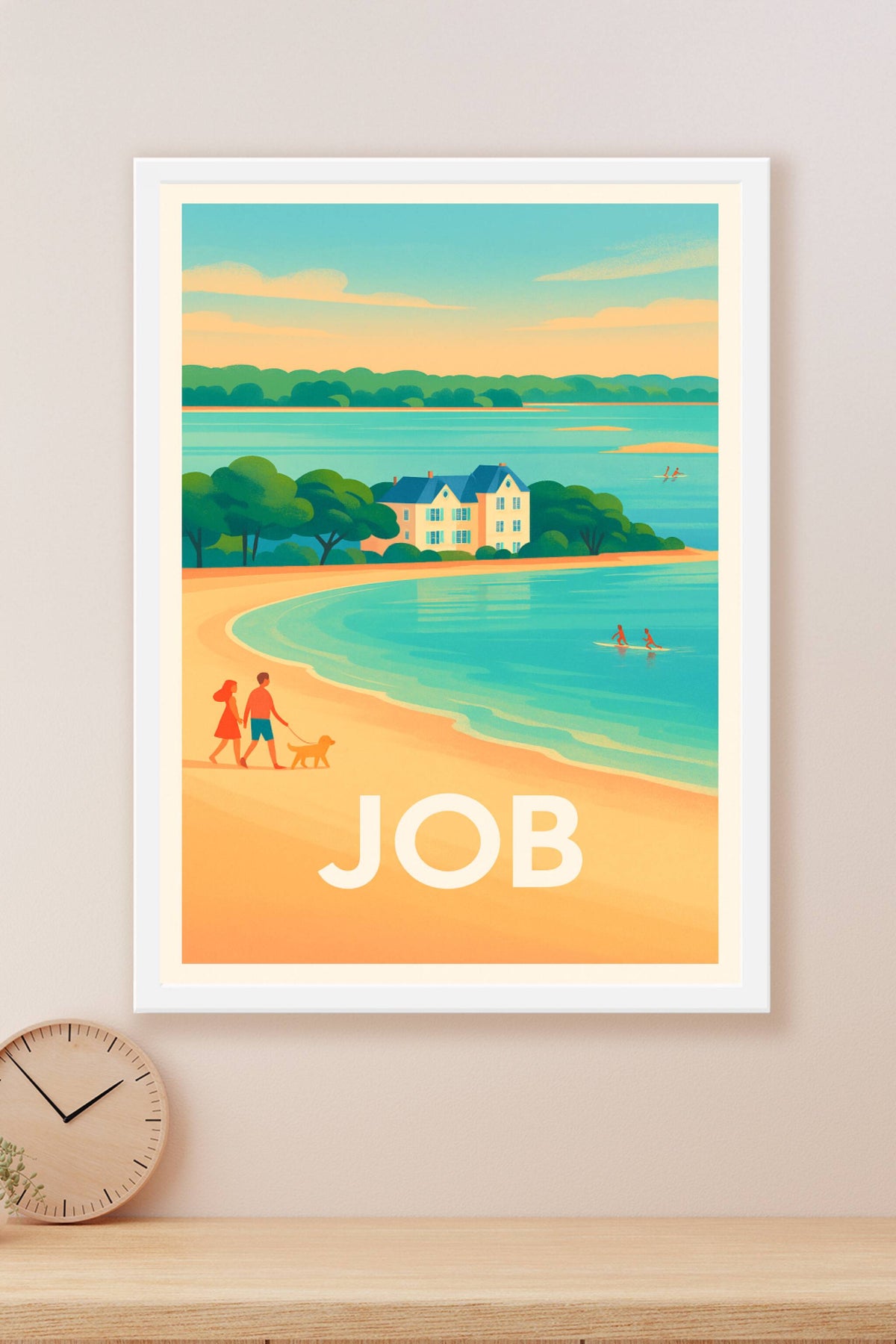 Affiche JOB — Évasion en bord de mer · poster d'art de JOB