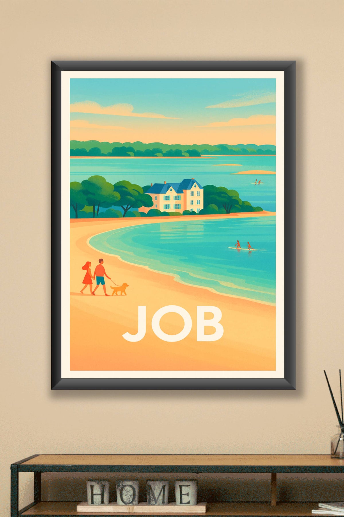 Affiche JOB — Évasion en bord de mer · poster d'art de JOB