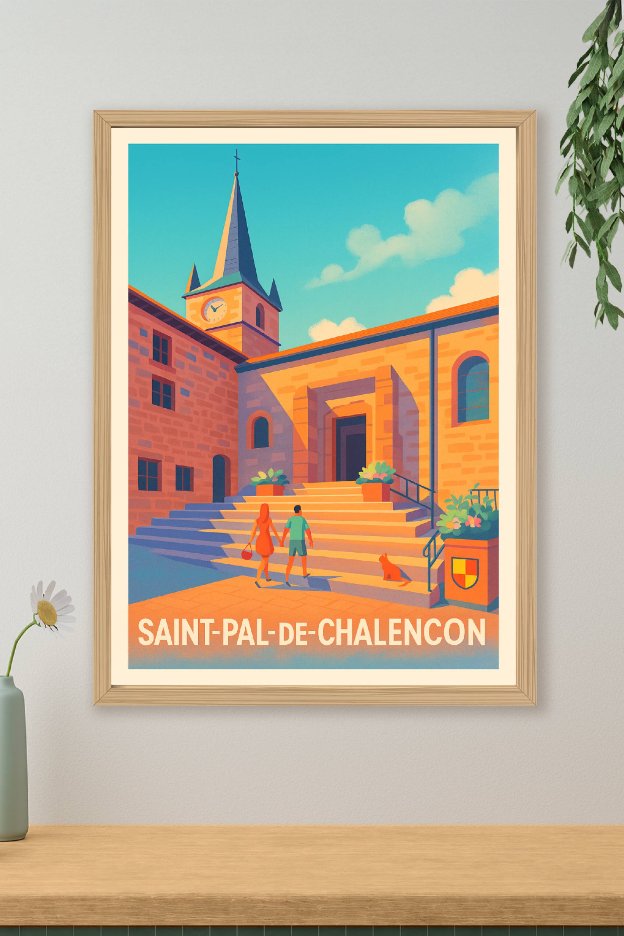 Affiche de Saint-Pal-de-Chalencon - Charme historique et lumière chaleureuse