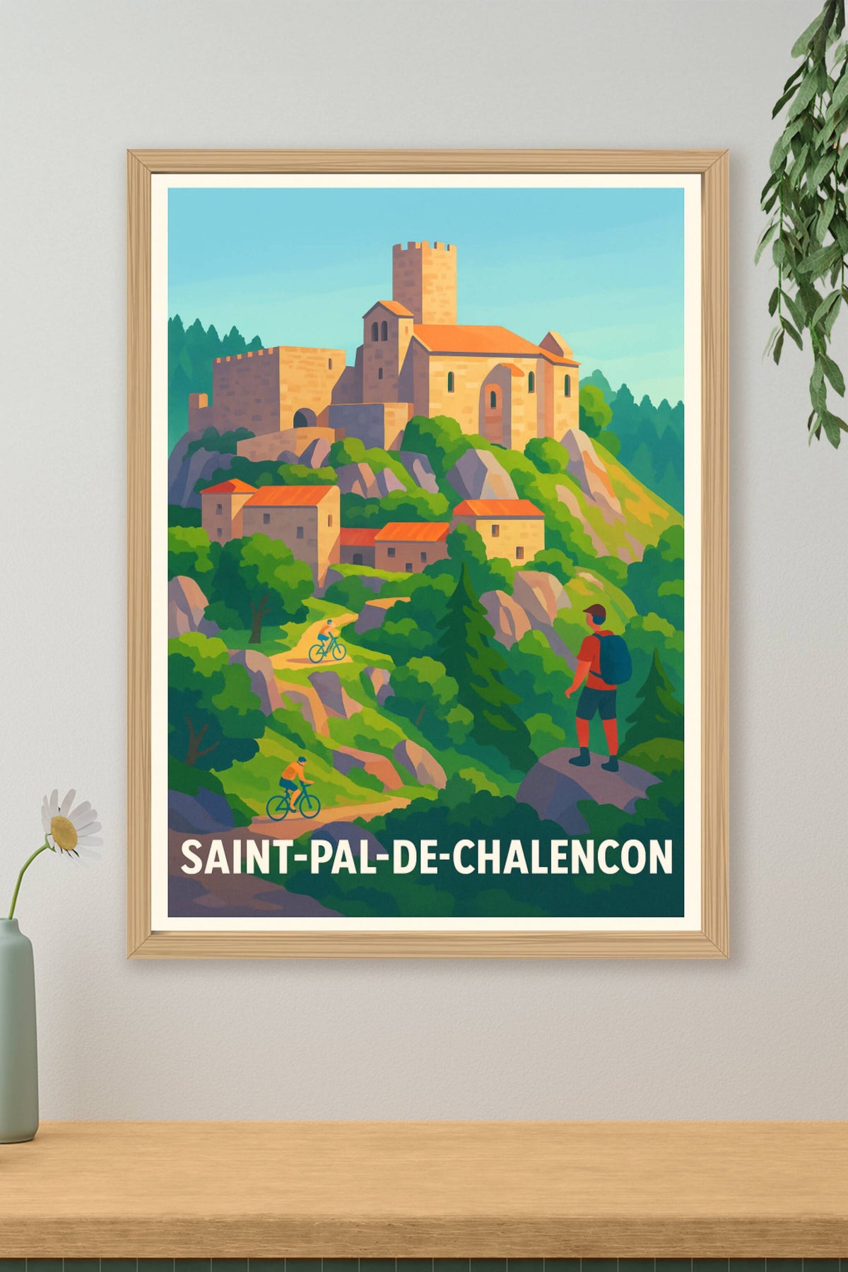 Affiche Saint-Pal-de-Chalencon — Évasion au cœur de la nature · poster d'art de Saint-Pal-de-Chalencon