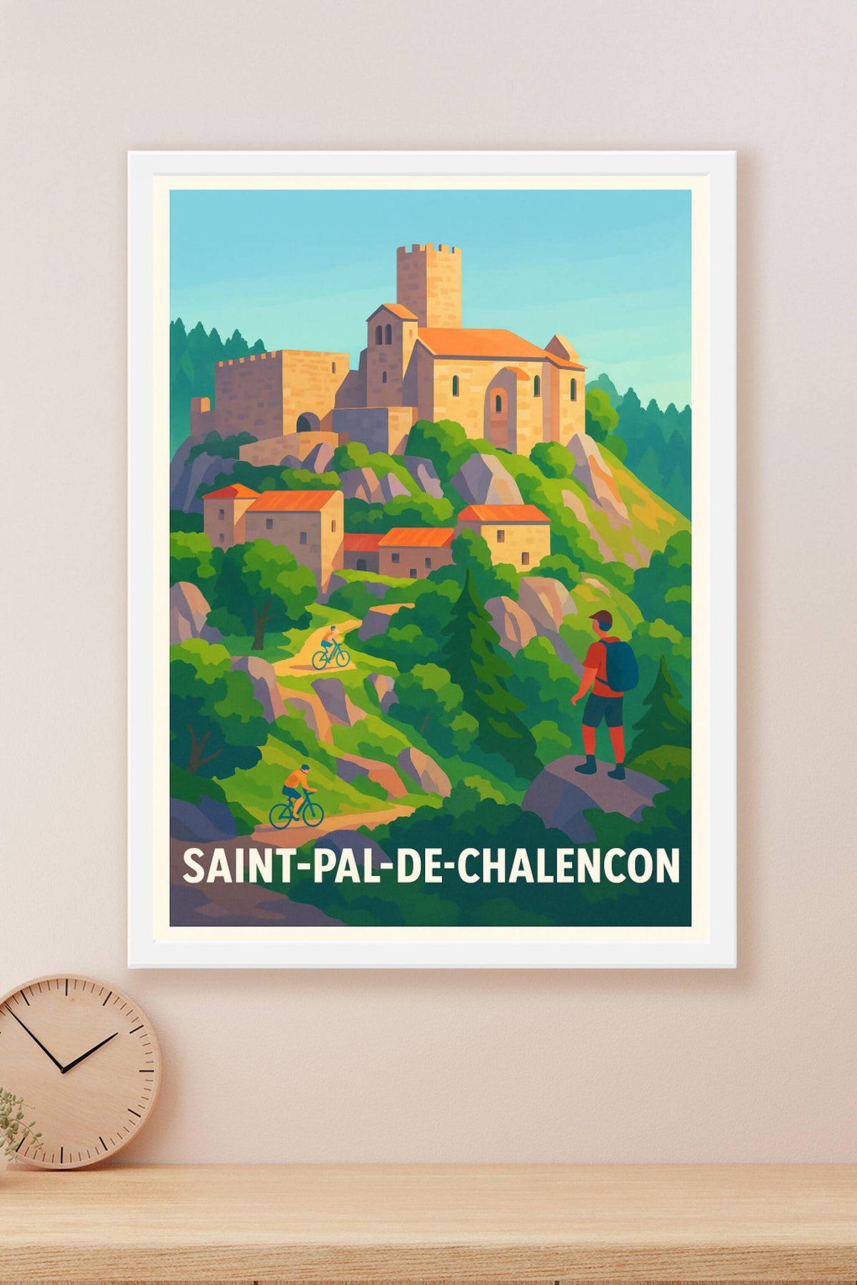 Affiche Saint-Pal-de-Chalencon — Évasion au cœur de la nature · poster d'art de Saint-Pal-de-Chalencon