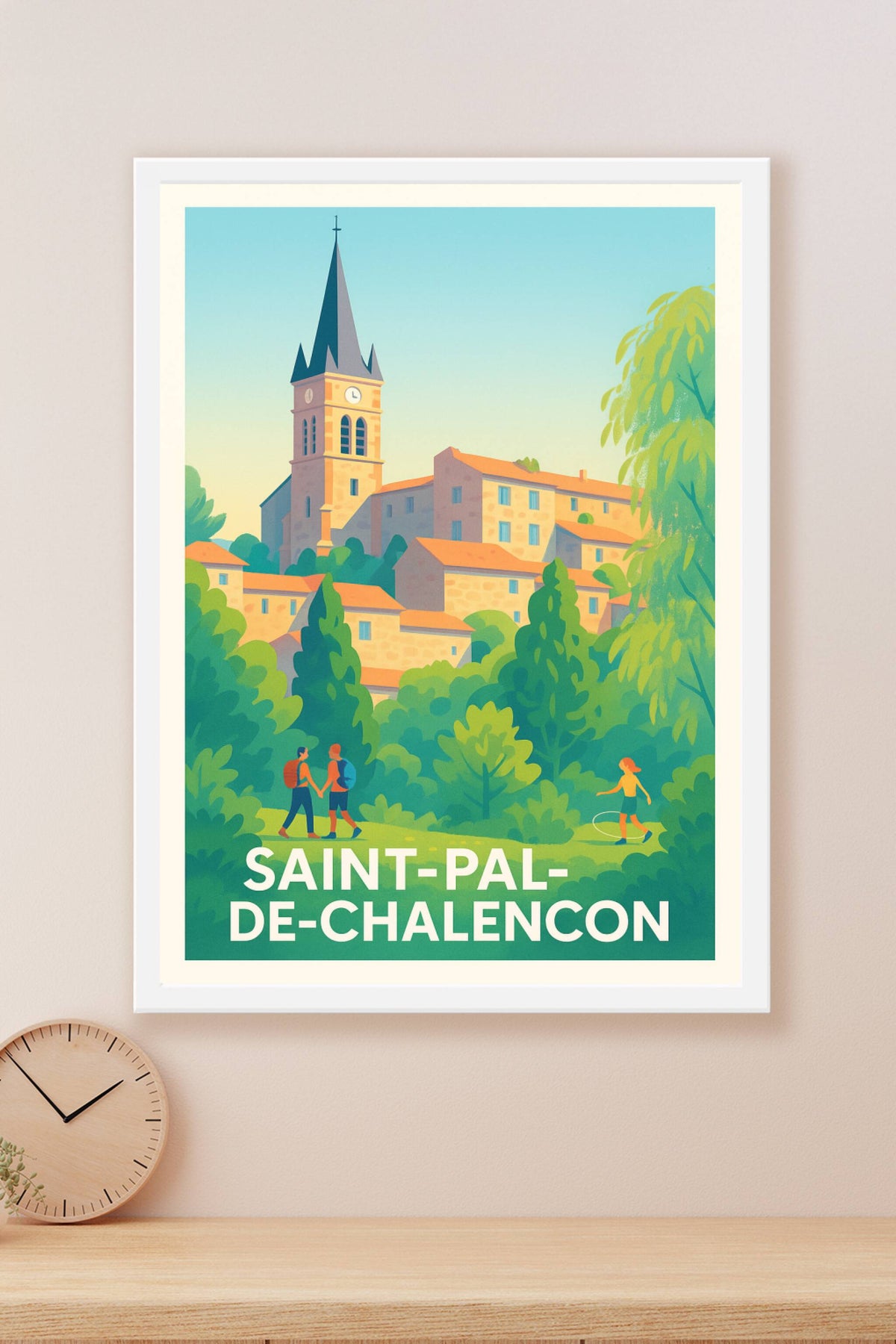 Affiche Saint-Pal-de-Chalencon — Charme et nature au cœur du village · poster d'art de Saint-Pal-de-Chalencon