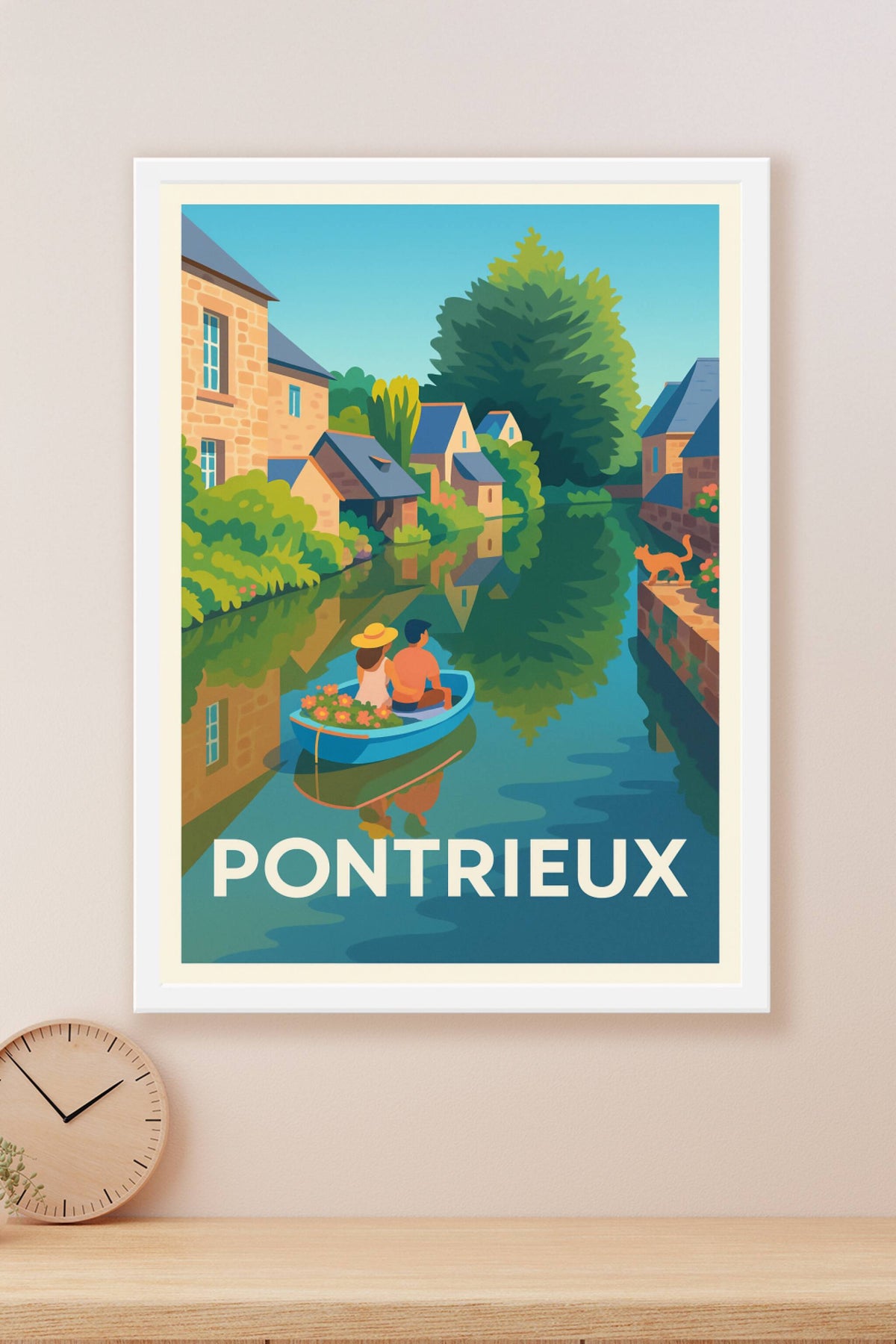 Affiche Pontrieux — Charme et douceur bretonne au fil de l'eau · poster d'art de Pontrieux