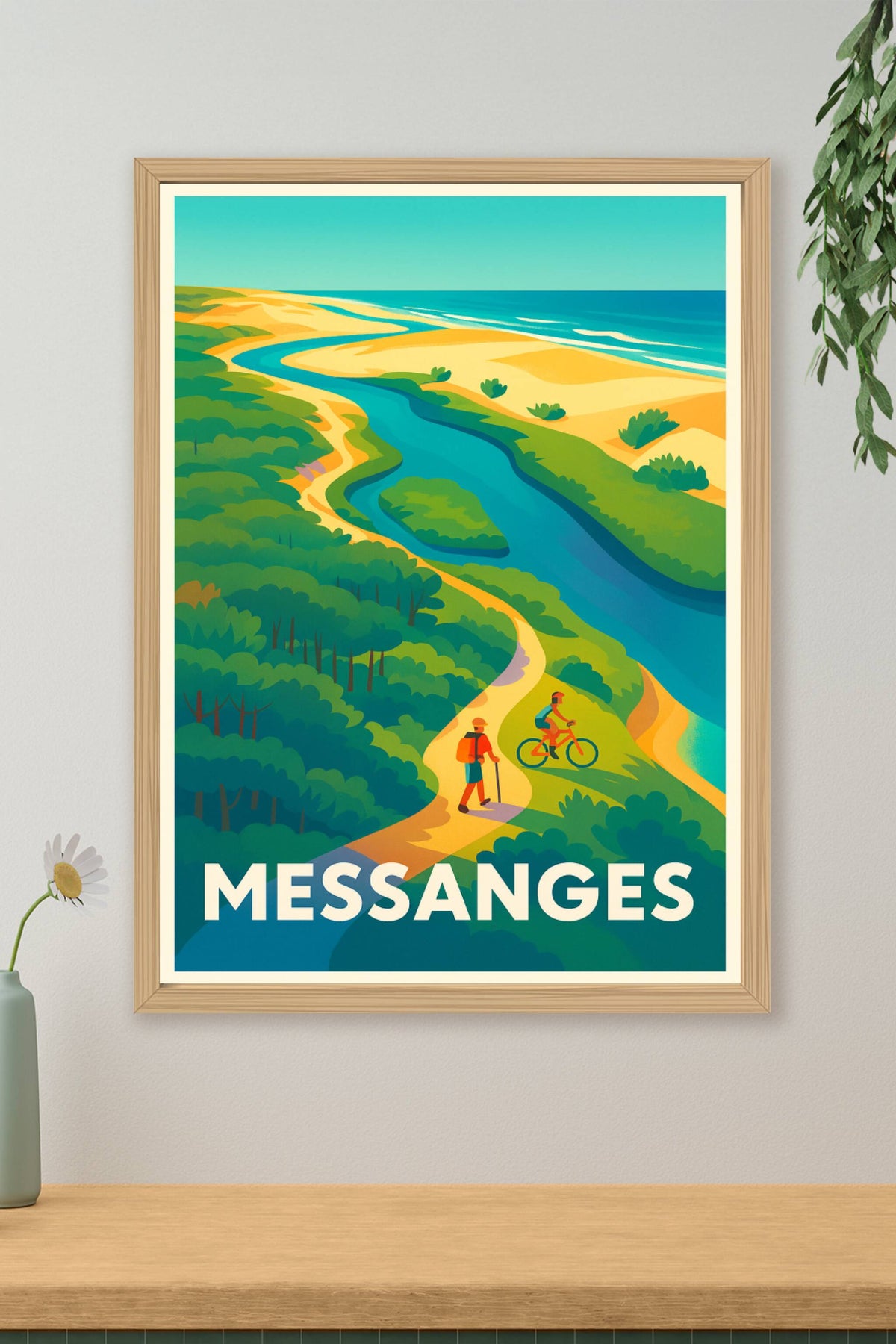 Affiche Messanges — Évasion nature et aventures en plein air · poster d'art de Messanges