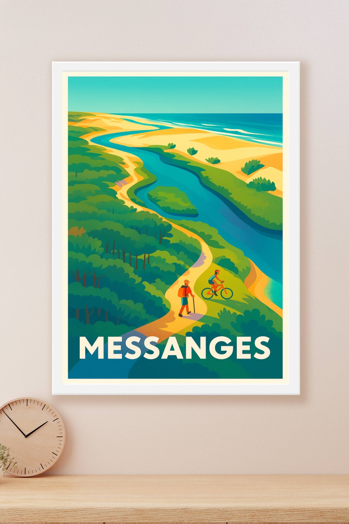 Affiche Messanges — Évasion nature et aventures en plein air · poster d'art de Messanges