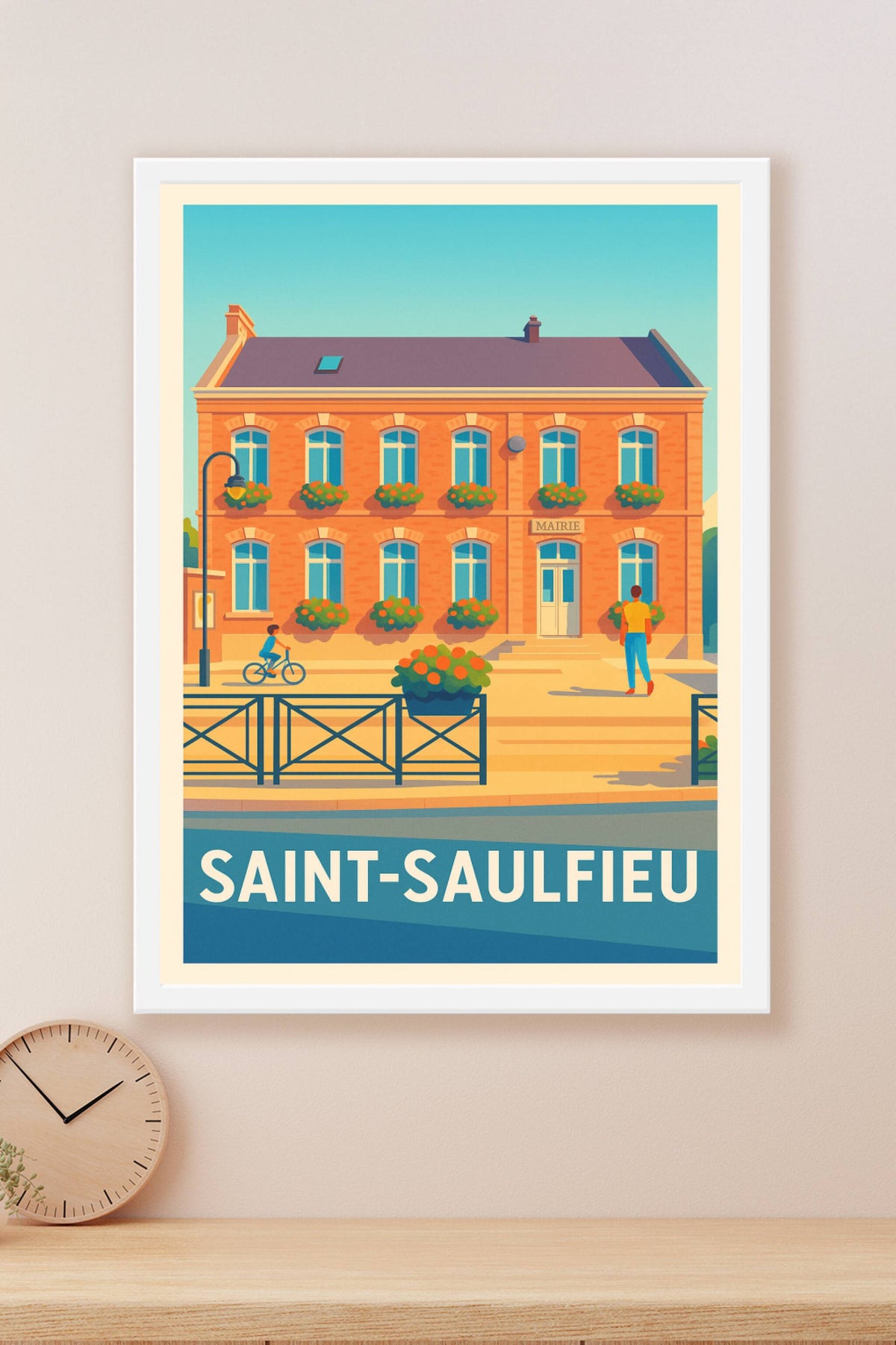 Affiche Saint-Saulfieu — Charme et sérénité au cœur du village · poster d'art de Saint-Saulfieu