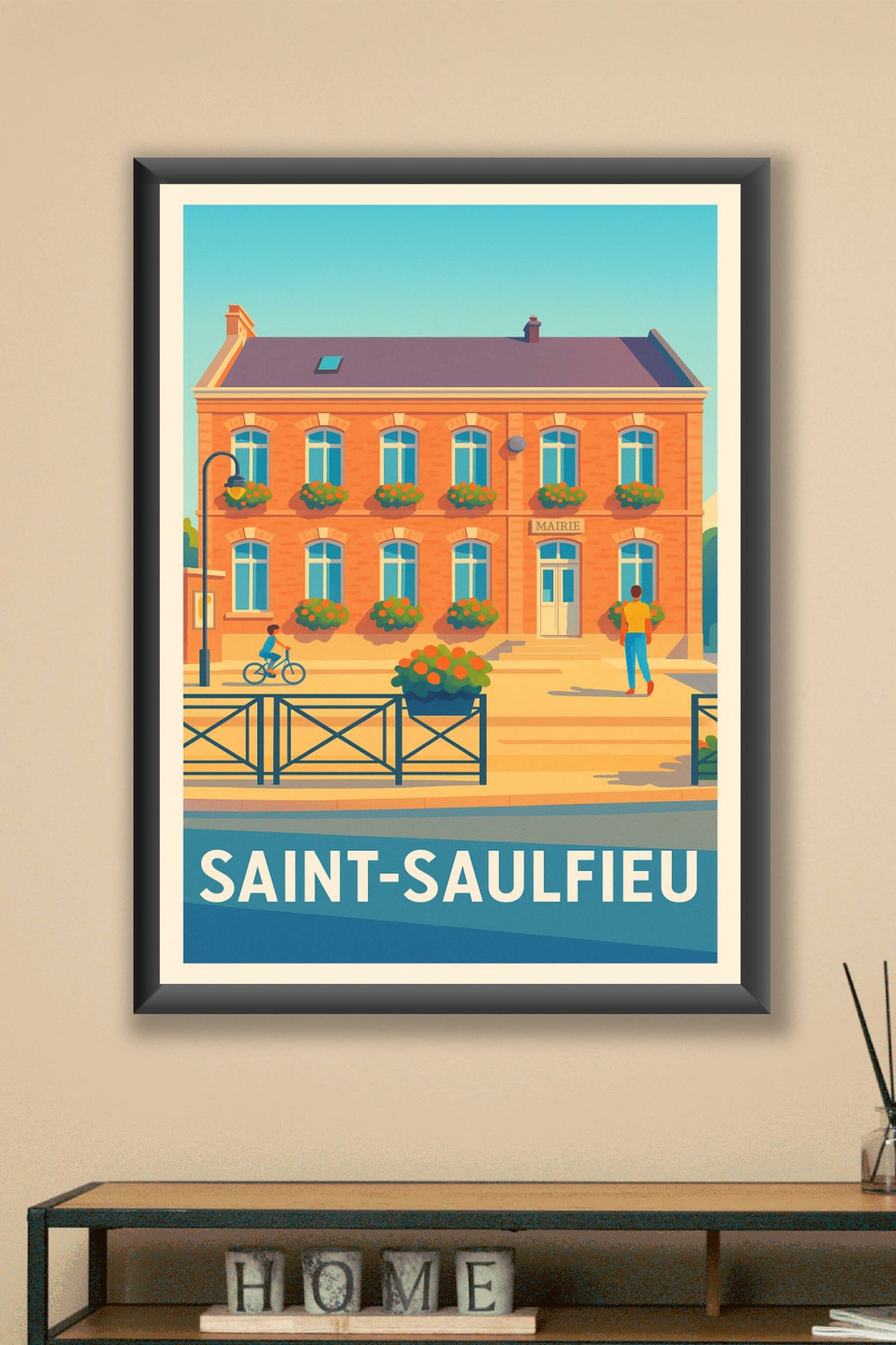 Affiche Saint-Saulfieu — Charme et sérénité au cœur du village · poster d'art de Saint-Saulfieu