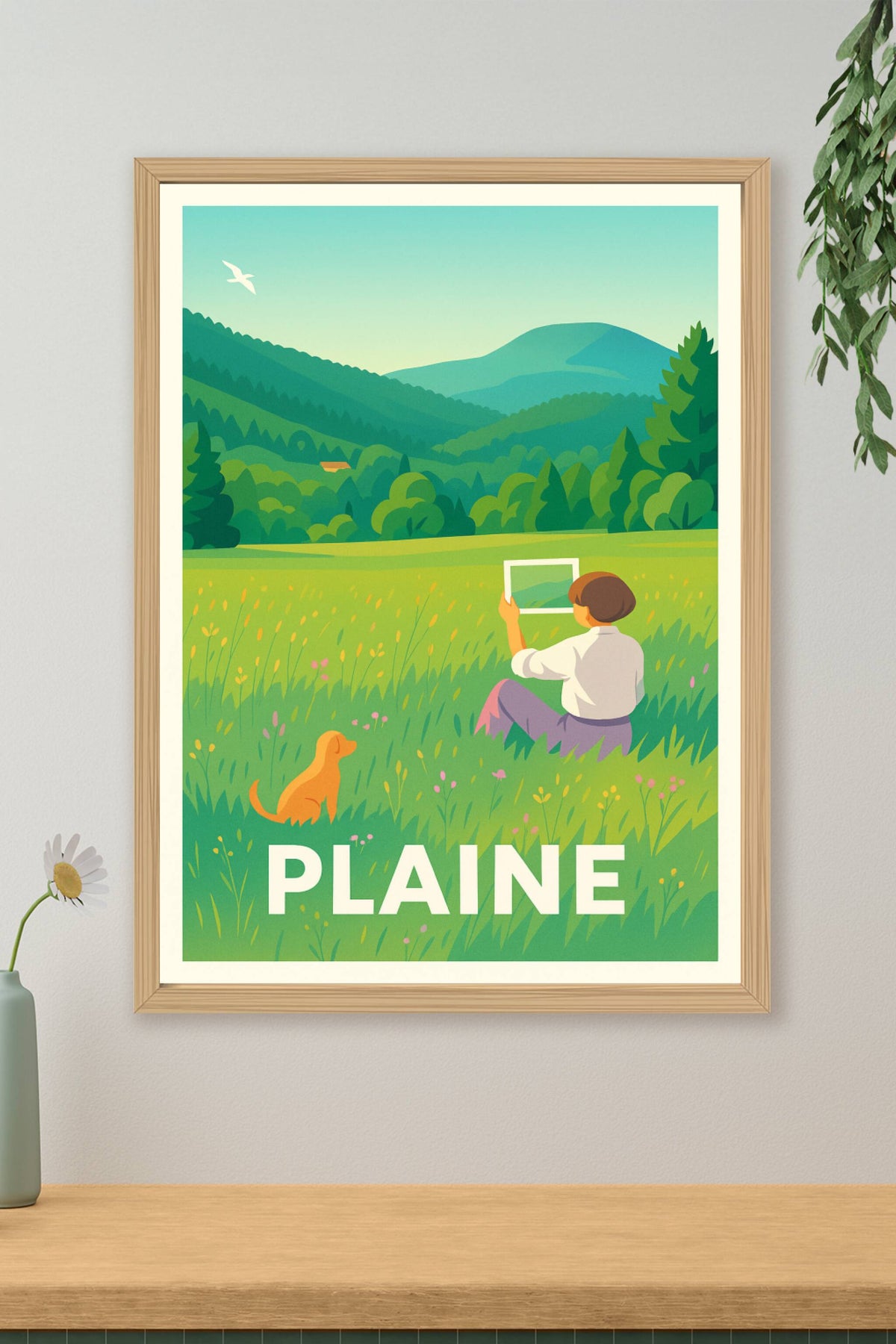 Affiche Plaine — Évasion bucolique au cœur de la nature · poster d'art de Plaine