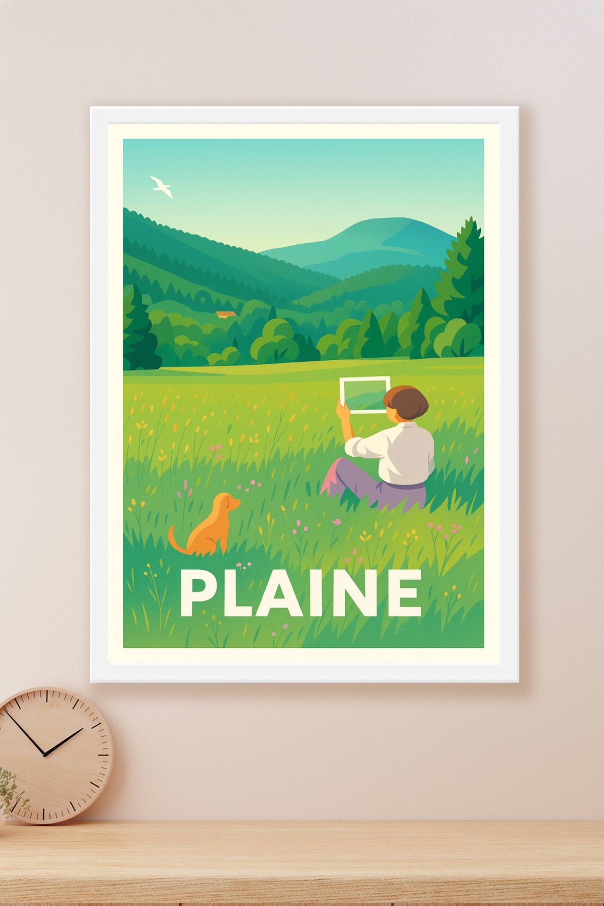 Affiche Plaine — Évasion bucolique au cœur de la nature · poster d'art de Plaine