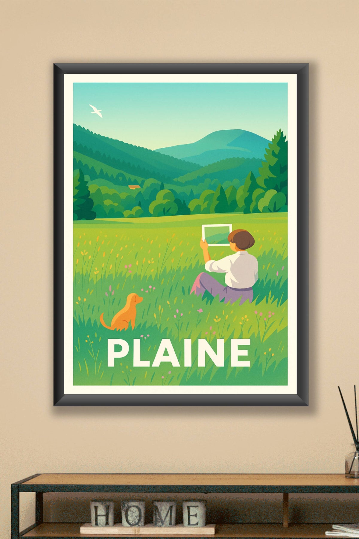 Affiche Plaine — Évasion bucolique au cœur de la nature · poster d'art de Plaine