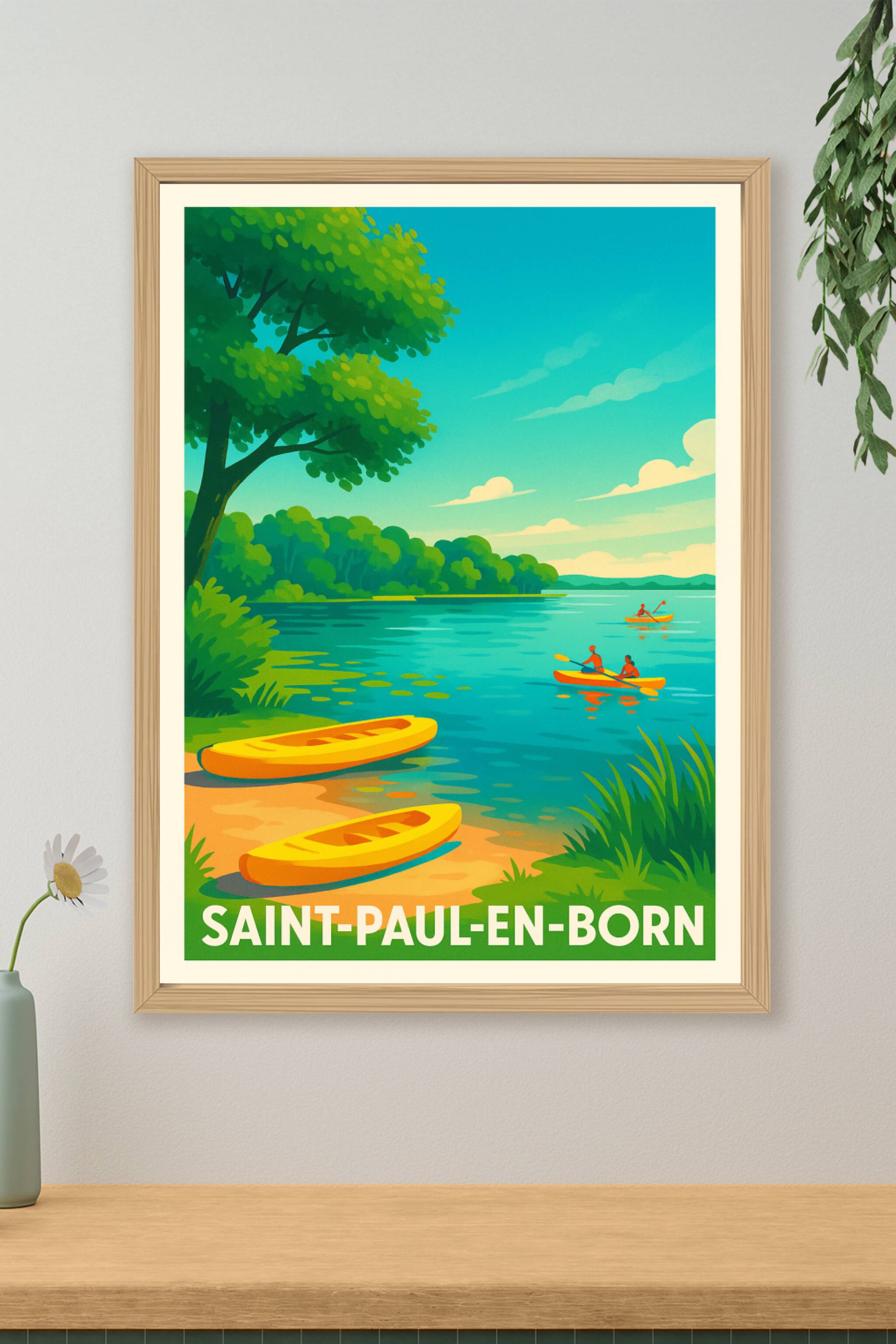 Affiche de Saint-Paul-en-Born - Évasion au bord de l'eau