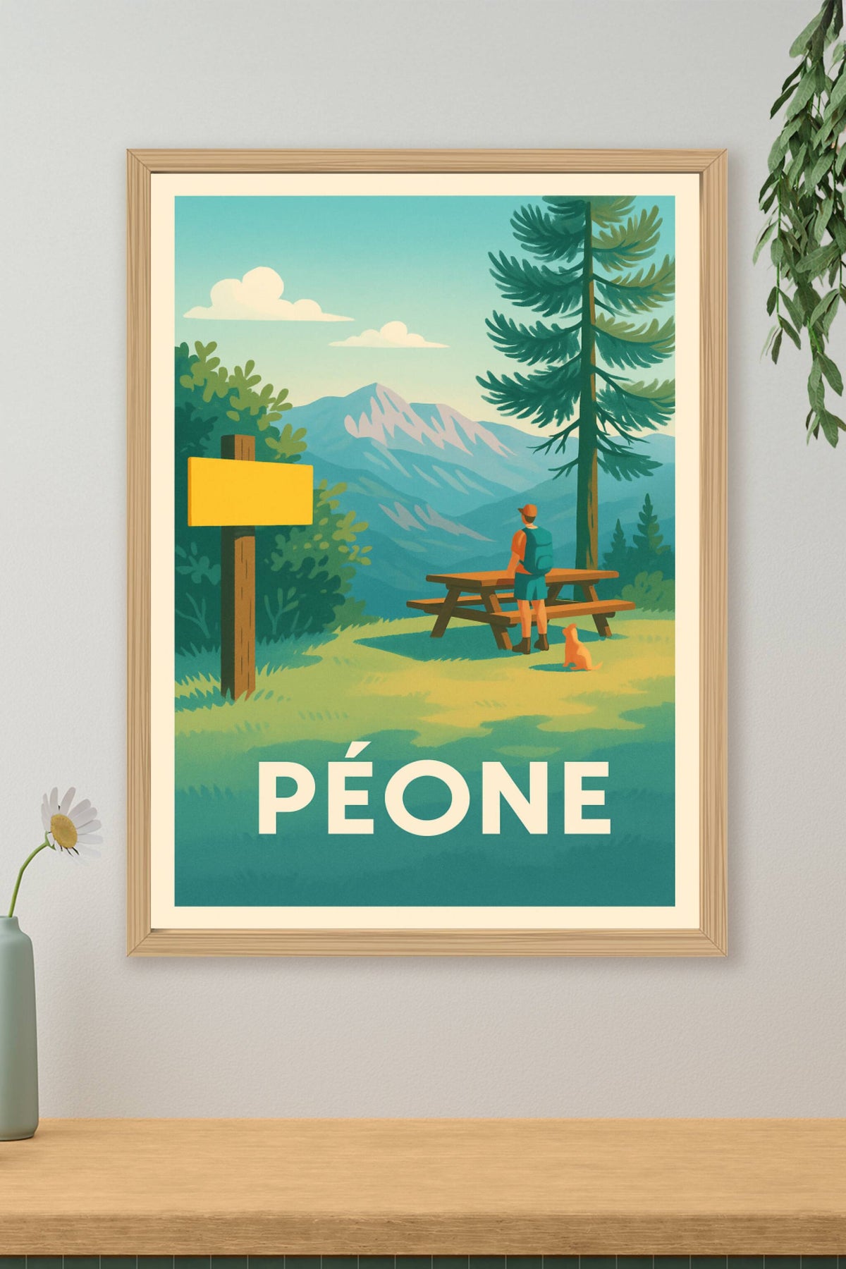 Affiche Péone — Évasion nature au cœur des montagnes · poster d'art de Péone