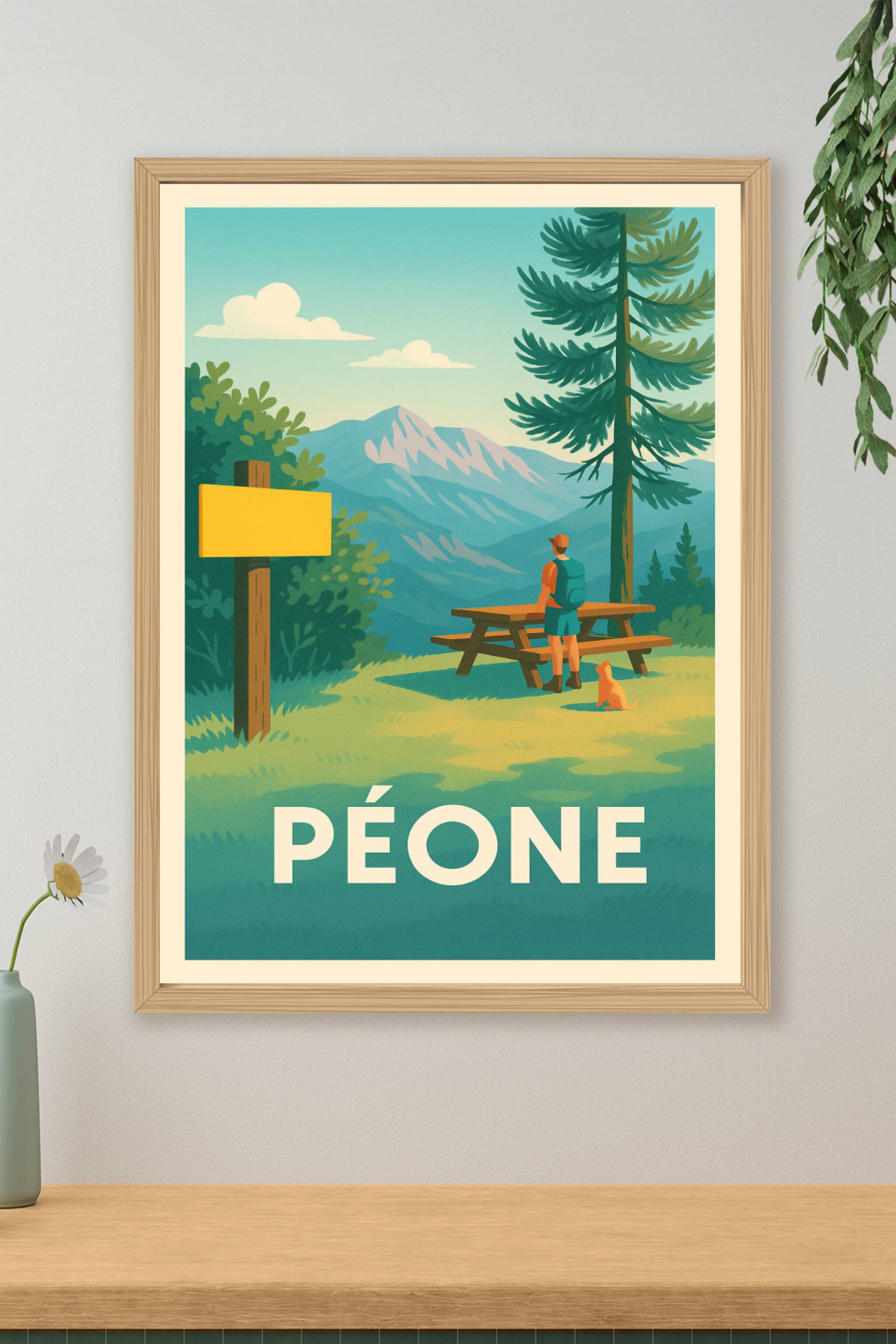 Affiche de Péone - Évasion nature au cœur des montagnes