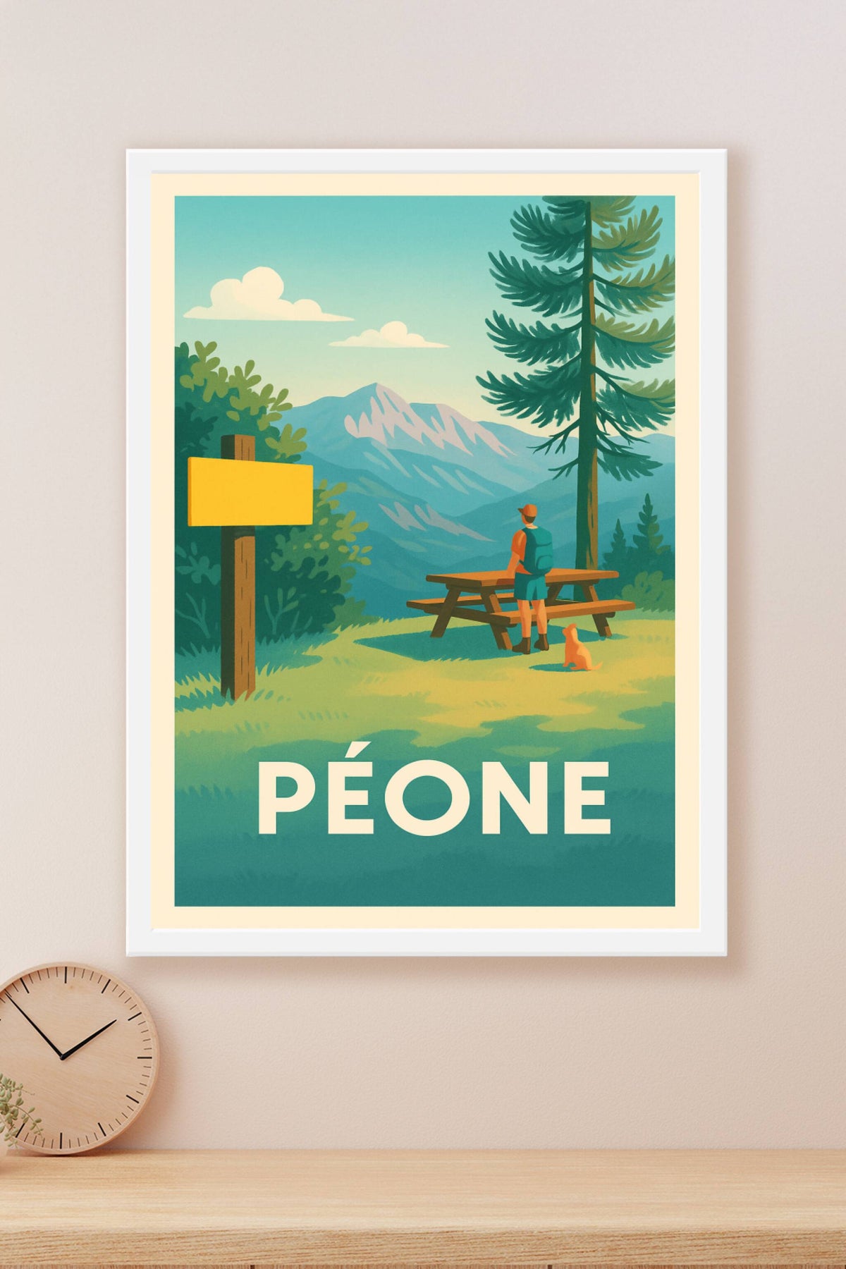 Affiche Péone — Évasion nature au cœur des montagnes · poster d'art de Péone