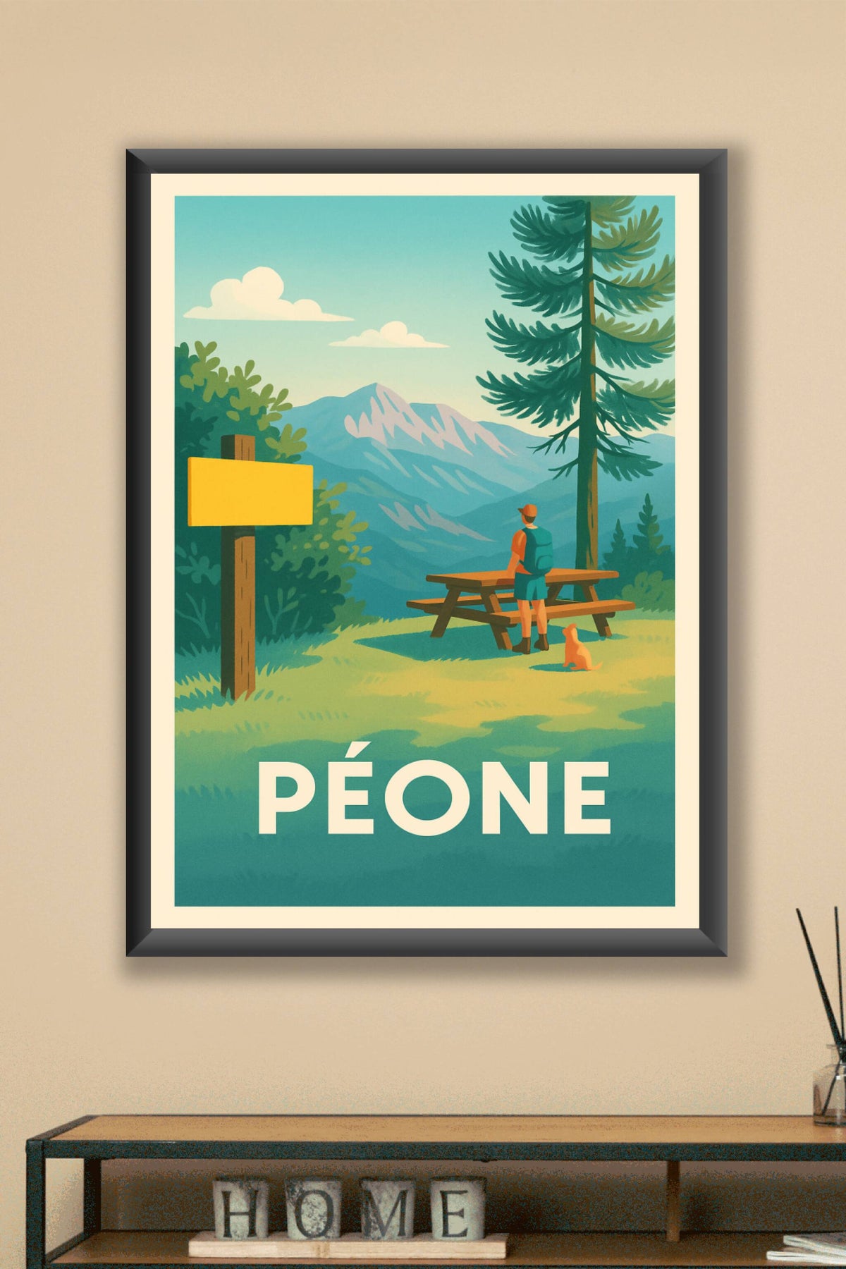 Affiche Péone — Évasion nature au cœur des montagnes · poster d'art de Péone