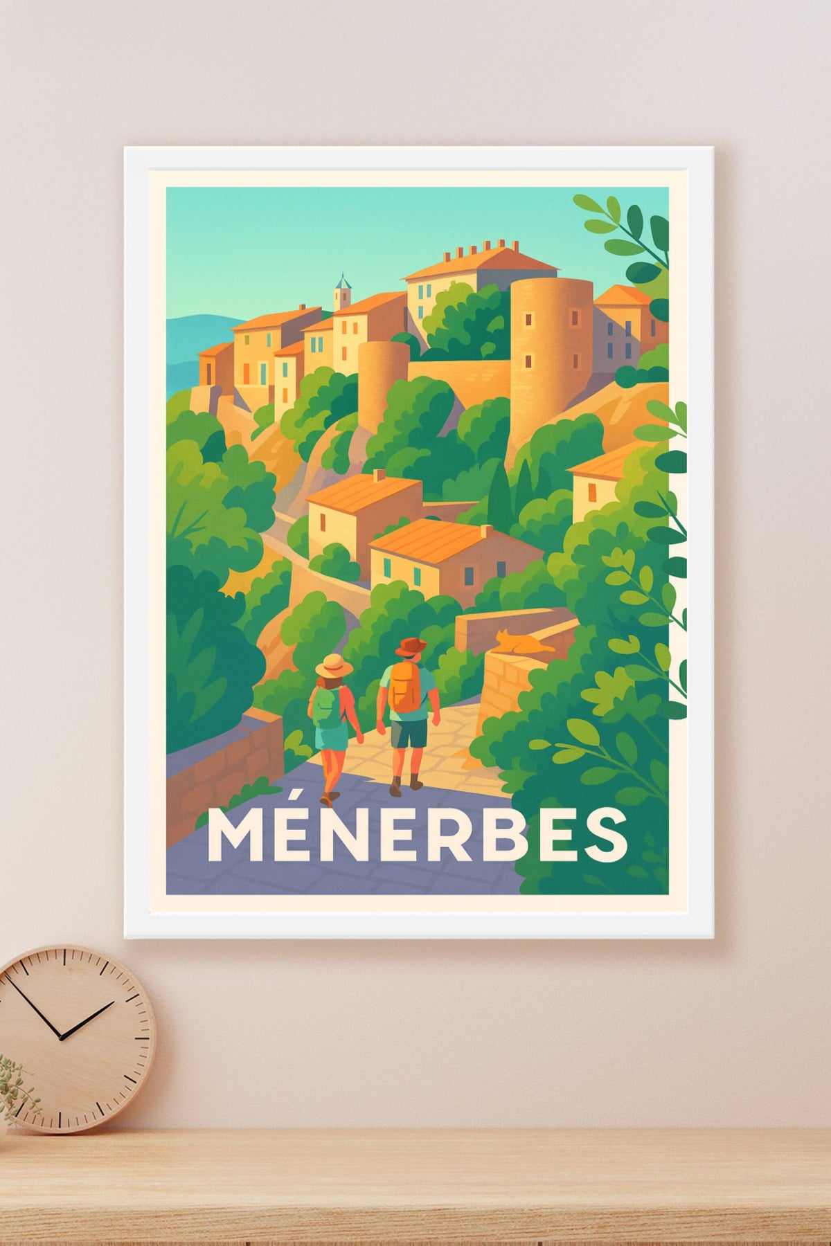 Affiche Ménerbes — L'escapade pittoresque en Provence · poster d'art de Ménerbes