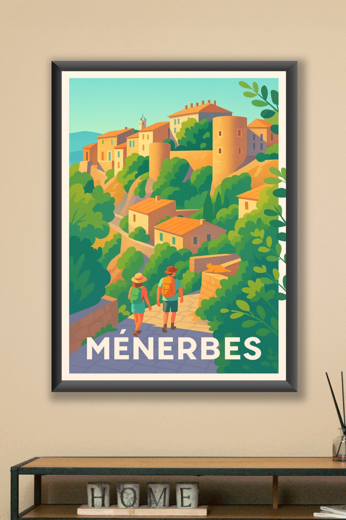 Affiche Ménerbes — L'escapade pittoresque en Provence · poster d'art de Ménerbes