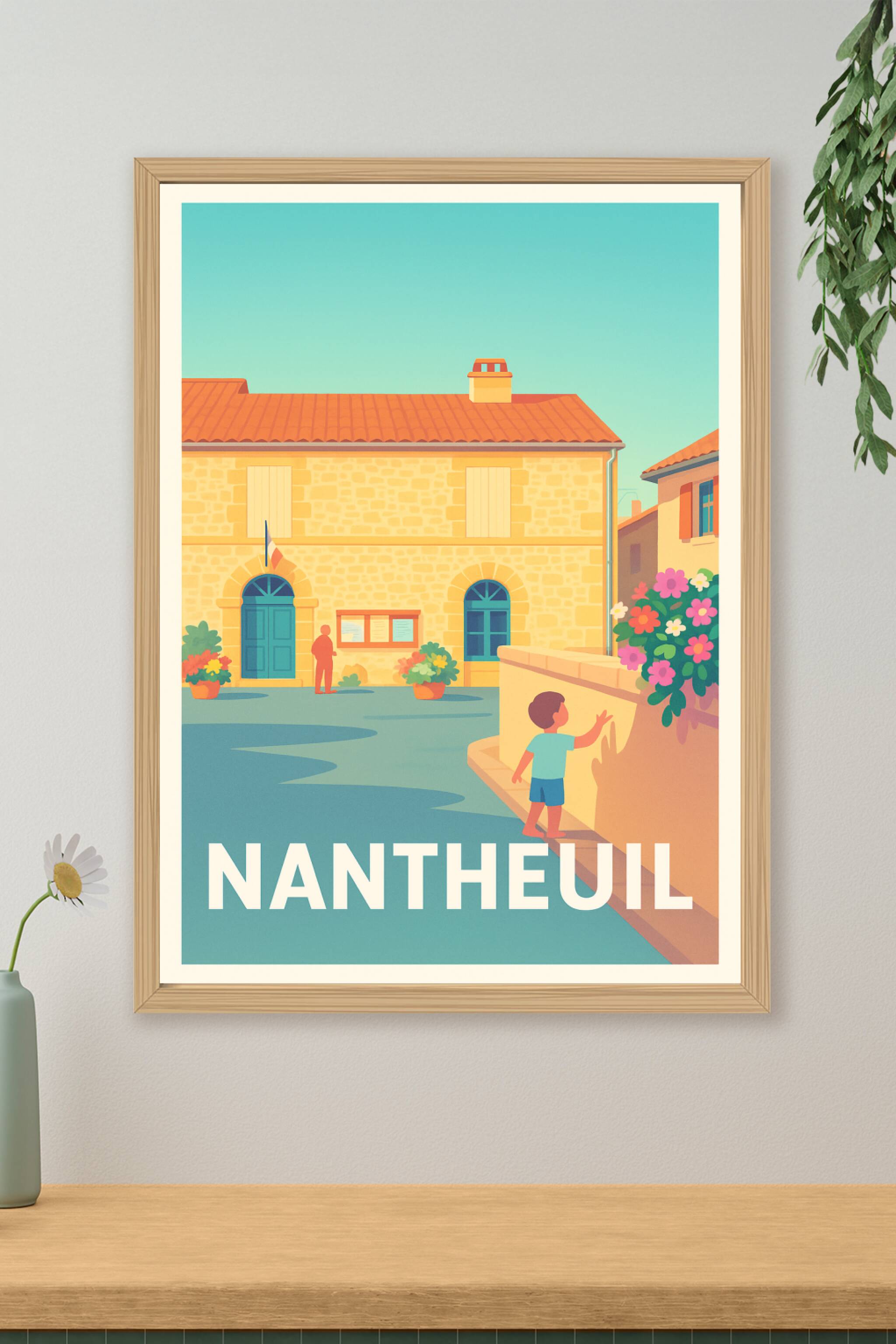 Affiche de Nantheuil - Charme paisible d'un village ensoleillé