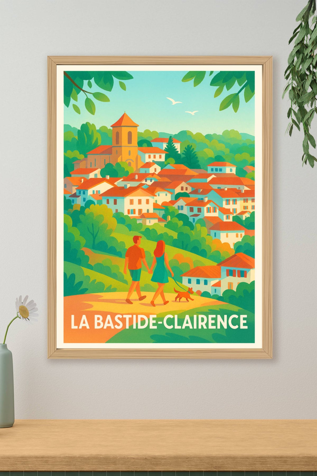 Affiche La Bastide-Clairence — Un havre de paix basque au charme intemporel · poster d'art de La Bastide-Clairence