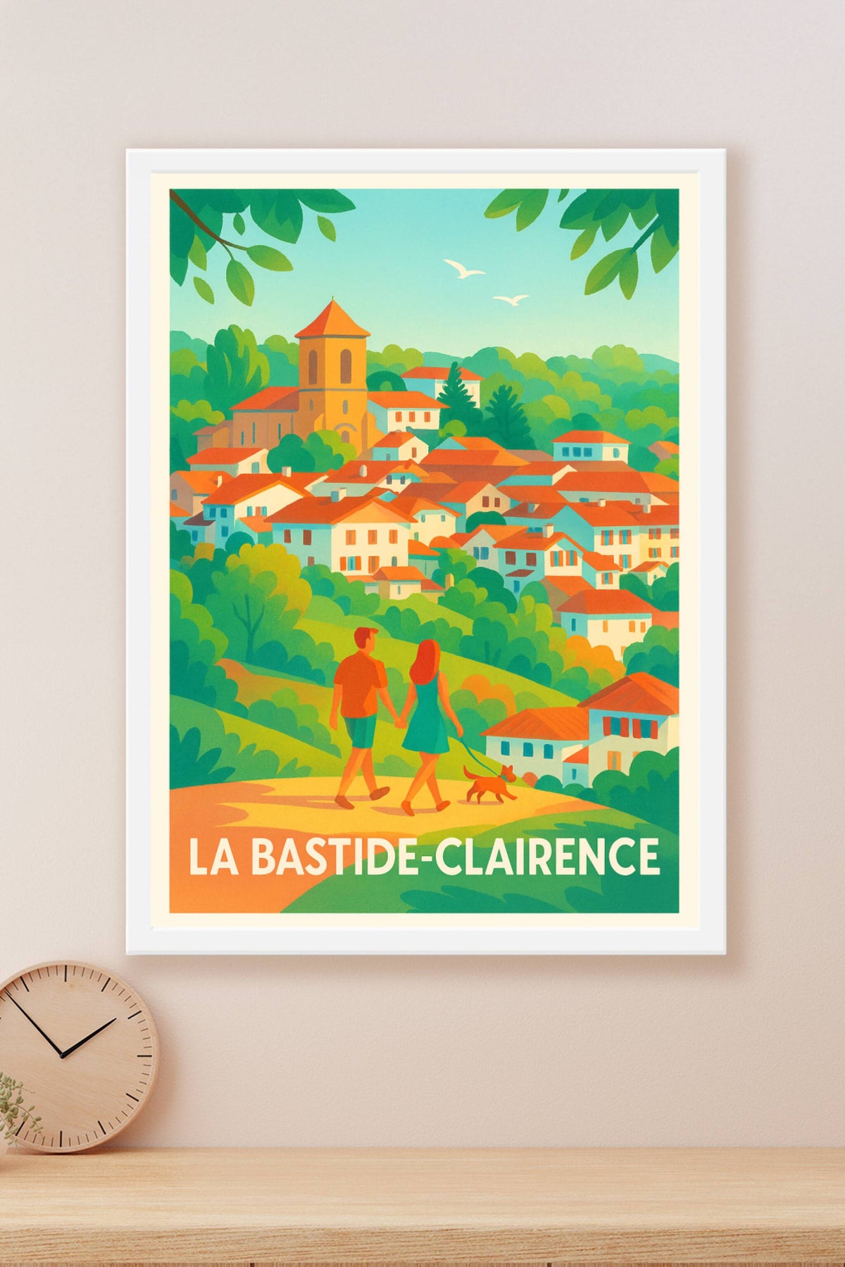 Affiche La Bastide-Clairence — Un havre de paix basque au charme intemporel · poster d'art de La Bastide-Clairence