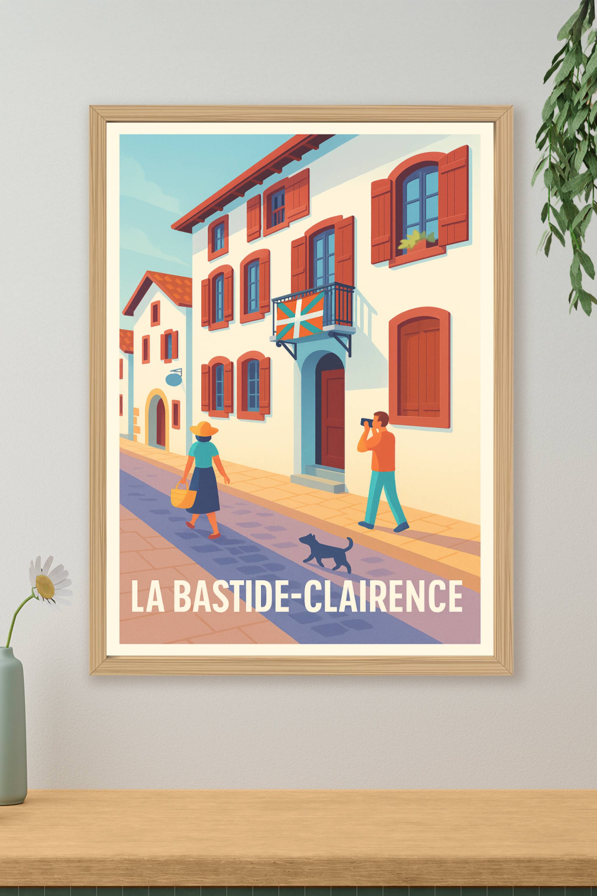 Affiche de La Bastide-Clairence - Charme et tradition basques en couleur