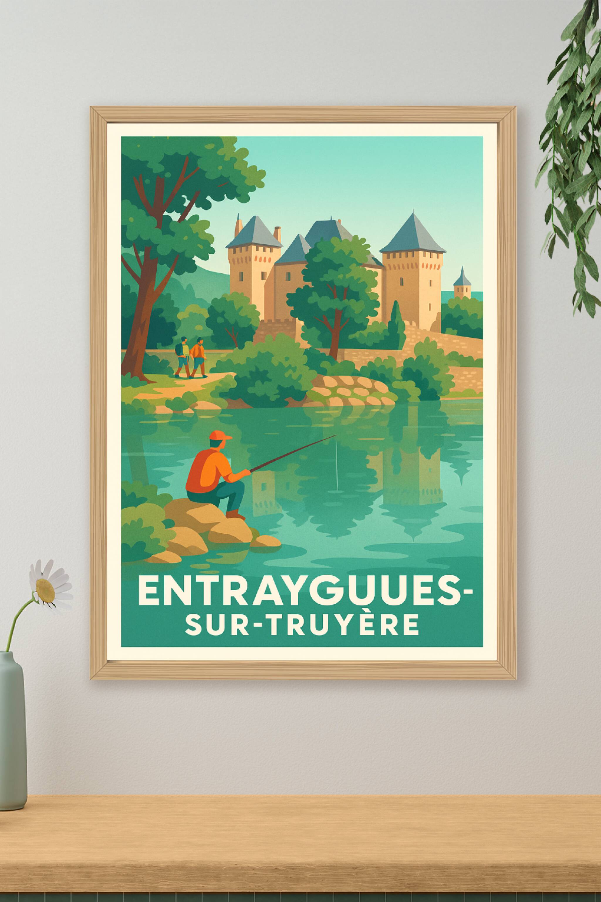 Affiche de Entraygues-sur-Truyère - Évasion bucolique au bord de l'eau