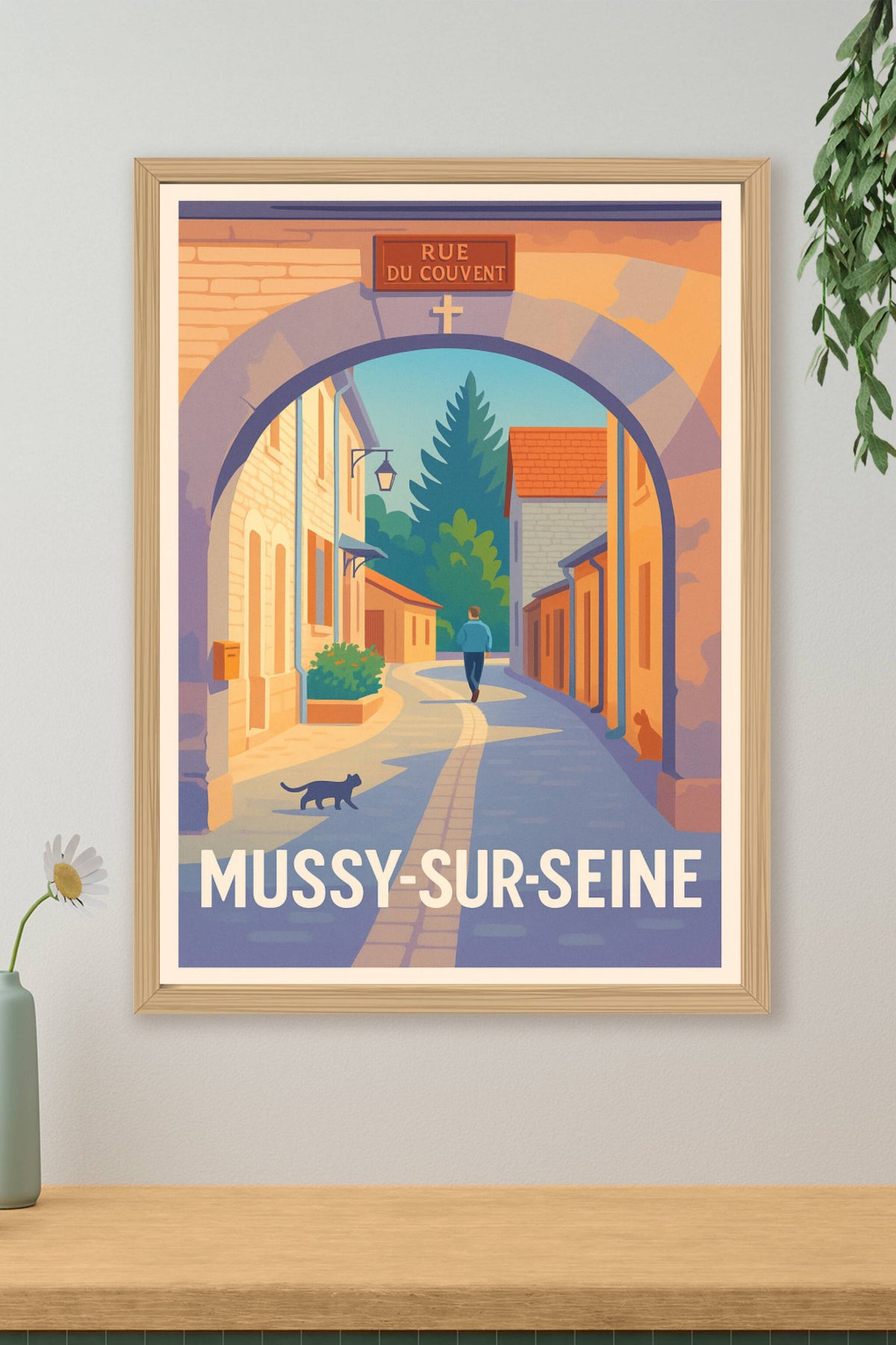Affiche Mussy-sur-Seine — Charme et Sérénité Authentique · poster d'art de Mussy-sur-Seine