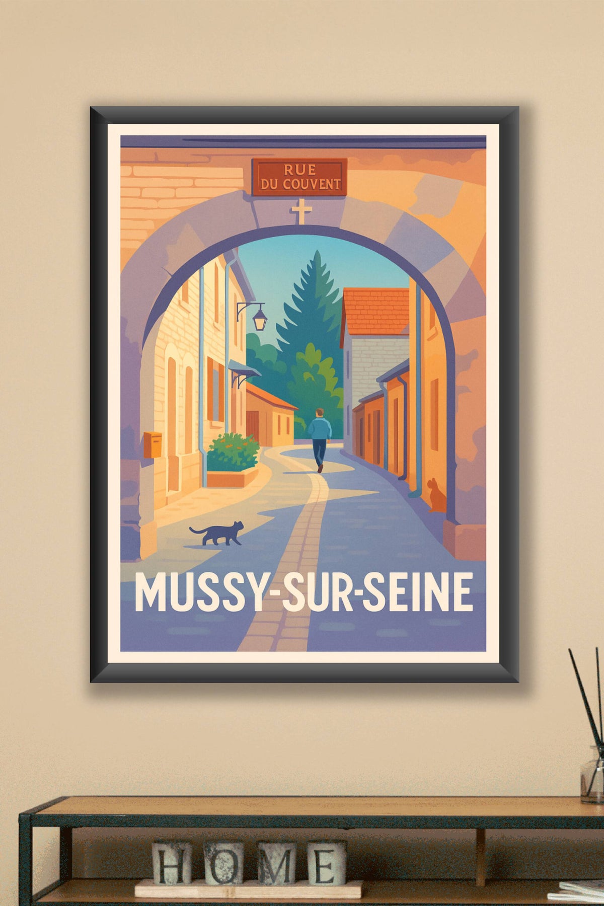Affiche Mussy-sur-Seine — Charme et Sérénité Authentique · poster d'art de Mussy-sur-Seine