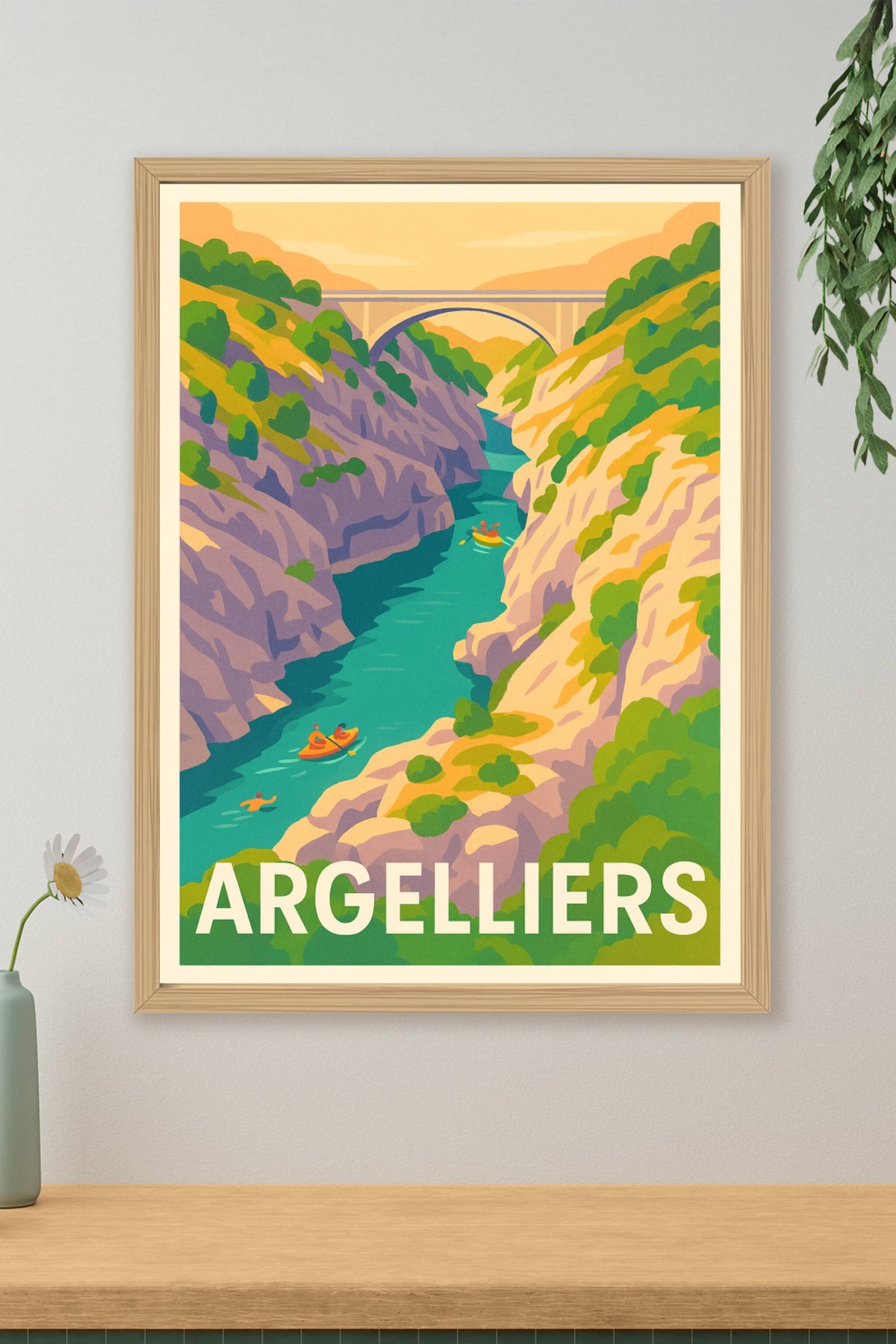 Affiche Argelliers — Évasion Nature au cœur des Gorges · poster d'art de Argelliers