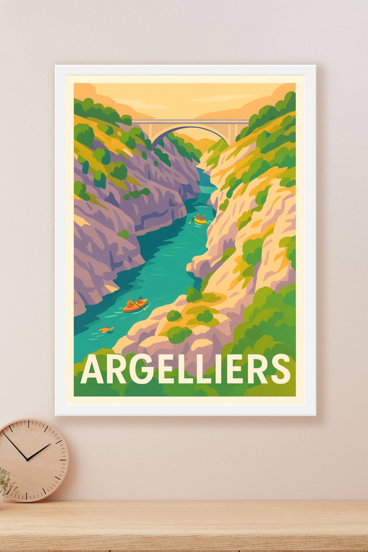 Affiche Argelliers — Évasion Nature au cœur des Gorges · poster d'art de Argelliers