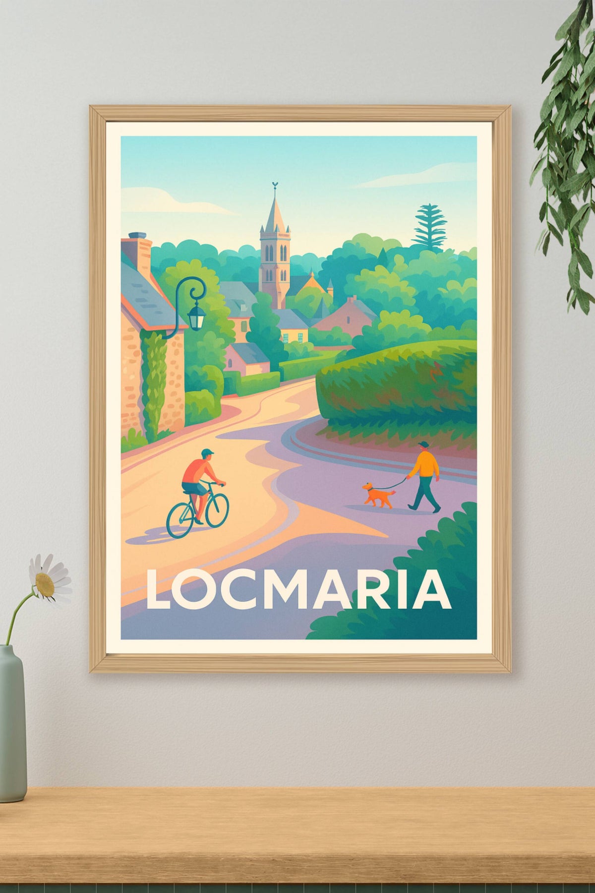 Affiche Locmaria — Charme paisible en bordure de village · poster d'art de Locmaria