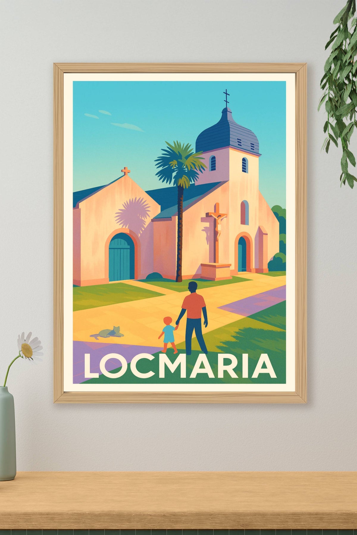 Affiche Locmaria — Voyage au cœur d'un village paisible · poster d'art de Locmaria