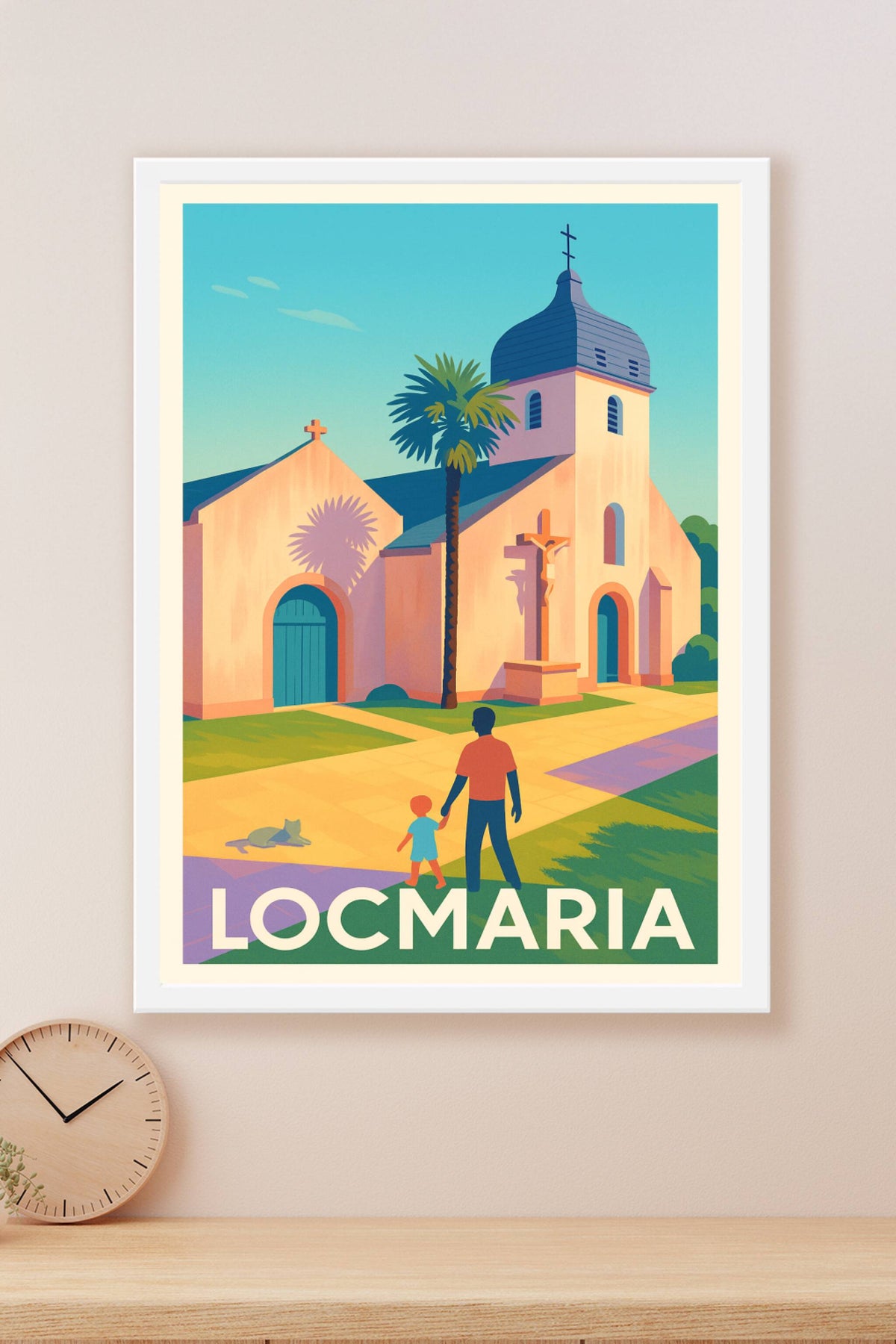 Affiche Locmaria — Voyage au cœur d'un village paisible · poster d'art de Locmaria