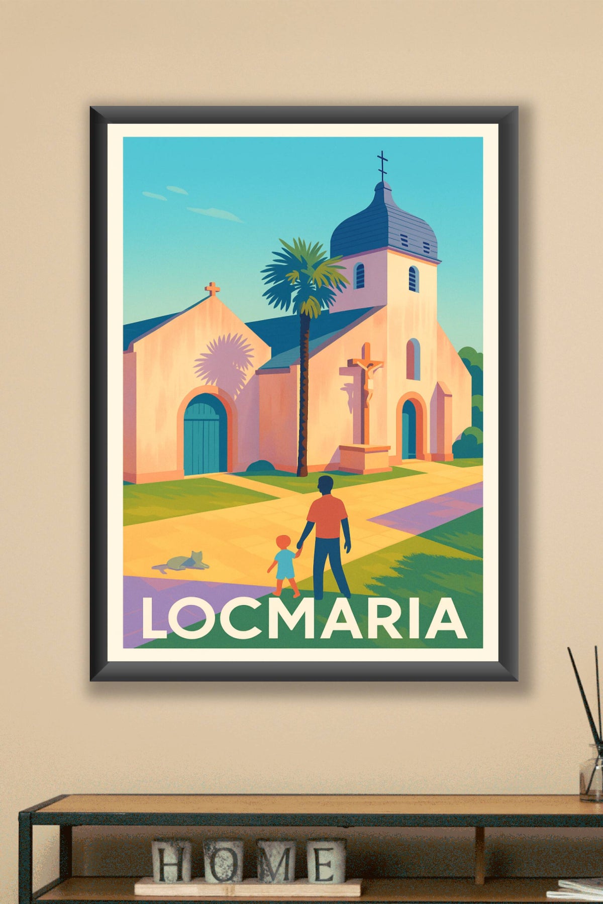 Affiche Locmaria — Voyage au cœur d'un village paisible · poster d'art de Locmaria