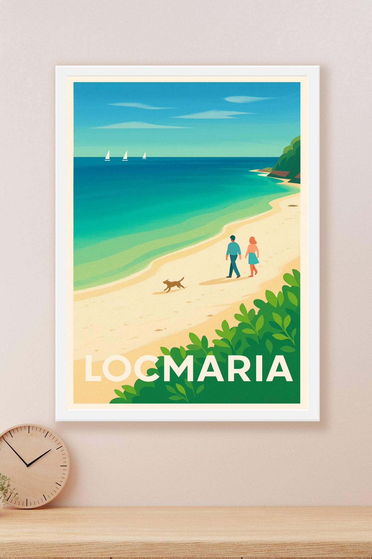 Affiche Locmaria — Balade paisible au bord de l'océan · poster d'art de Locmaria