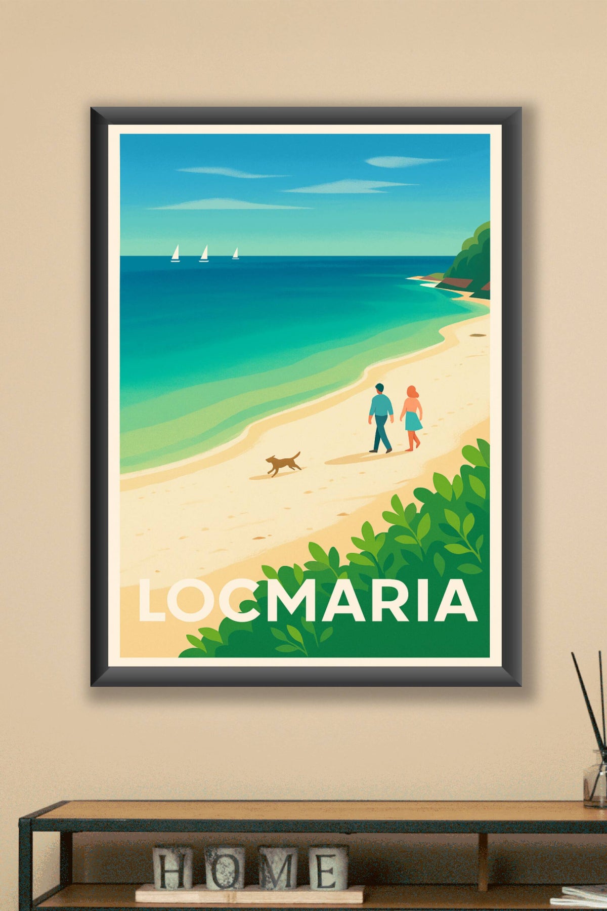Affiche Locmaria — Balade paisible au bord de l'océan · poster d'art de Locmaria