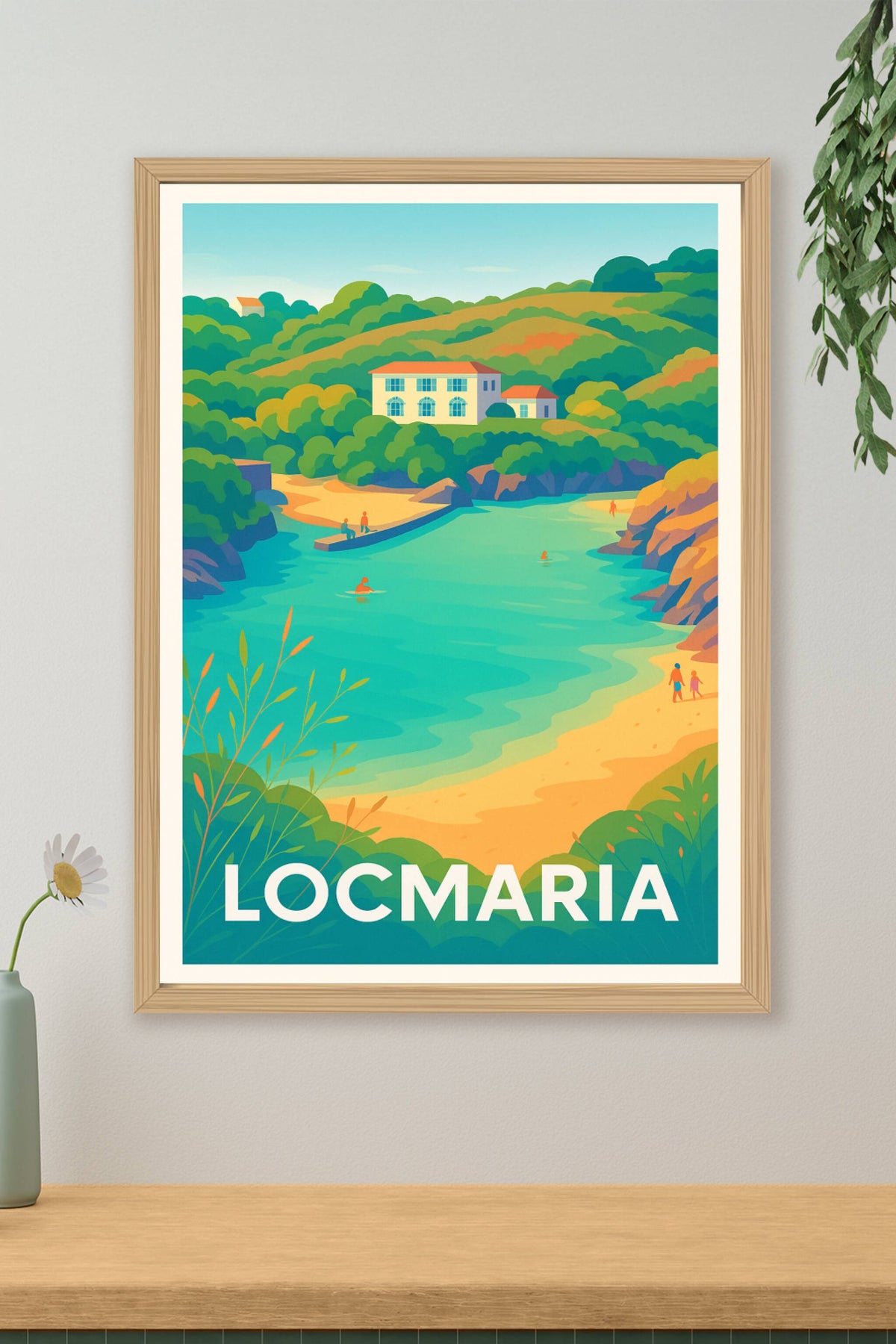 Affiche Locmaria — Évasion paisible en bord de mer · poster d'art de Locmaria