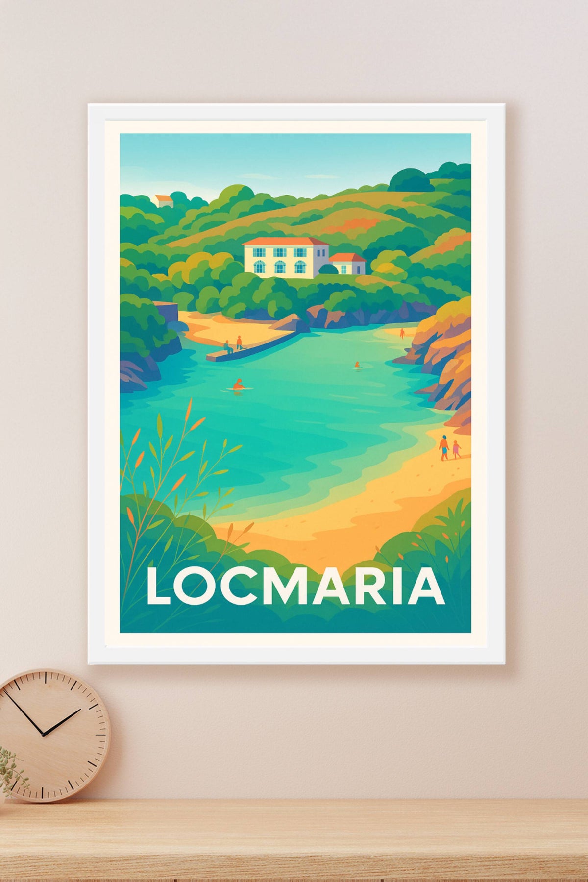 Affiche Locmaria — Évasion paisible en bord de mer · poster d'art de Locmaria