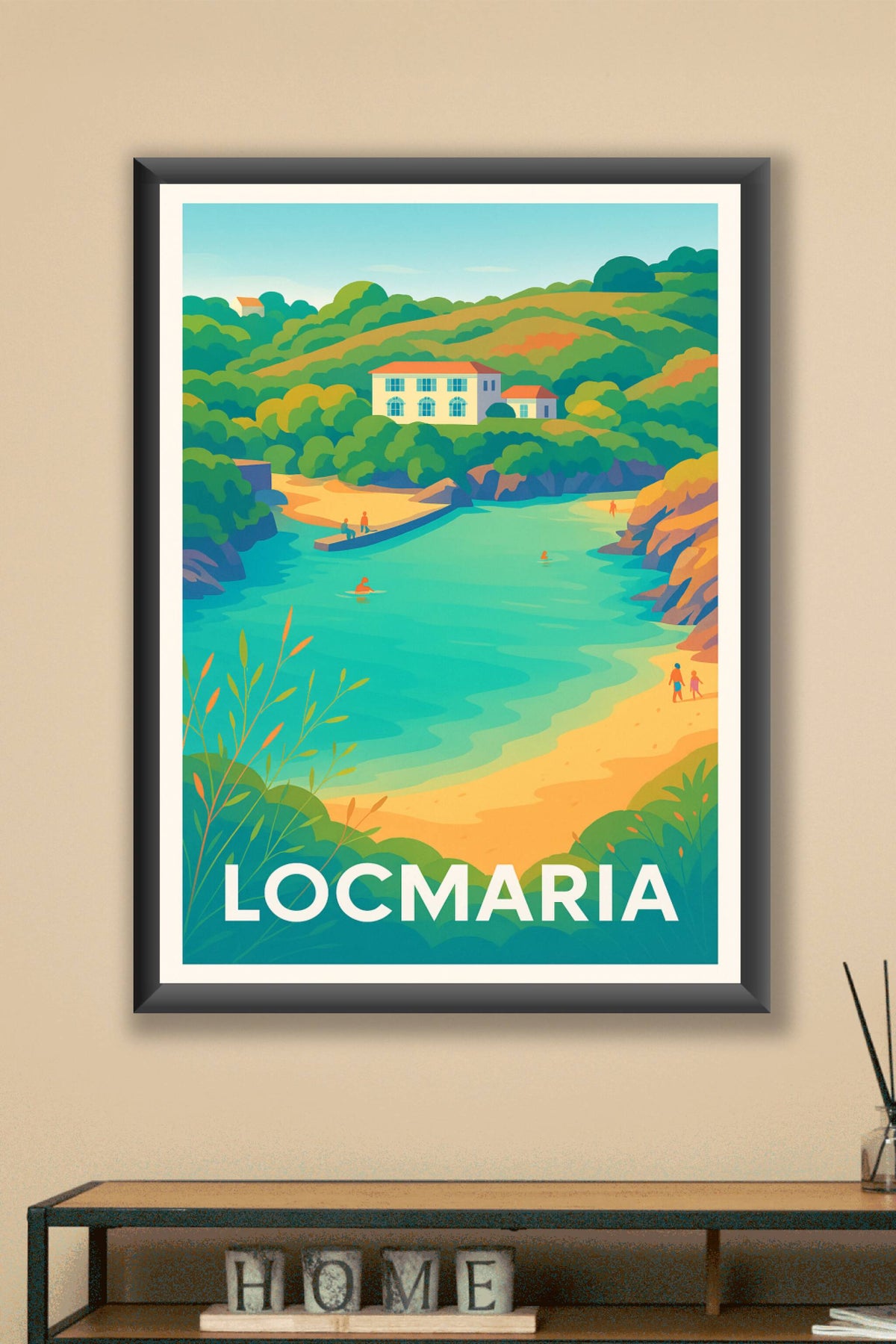 Affiche Locmaria — Évasion paisible en bord de mer · poster d'art de Locmaria