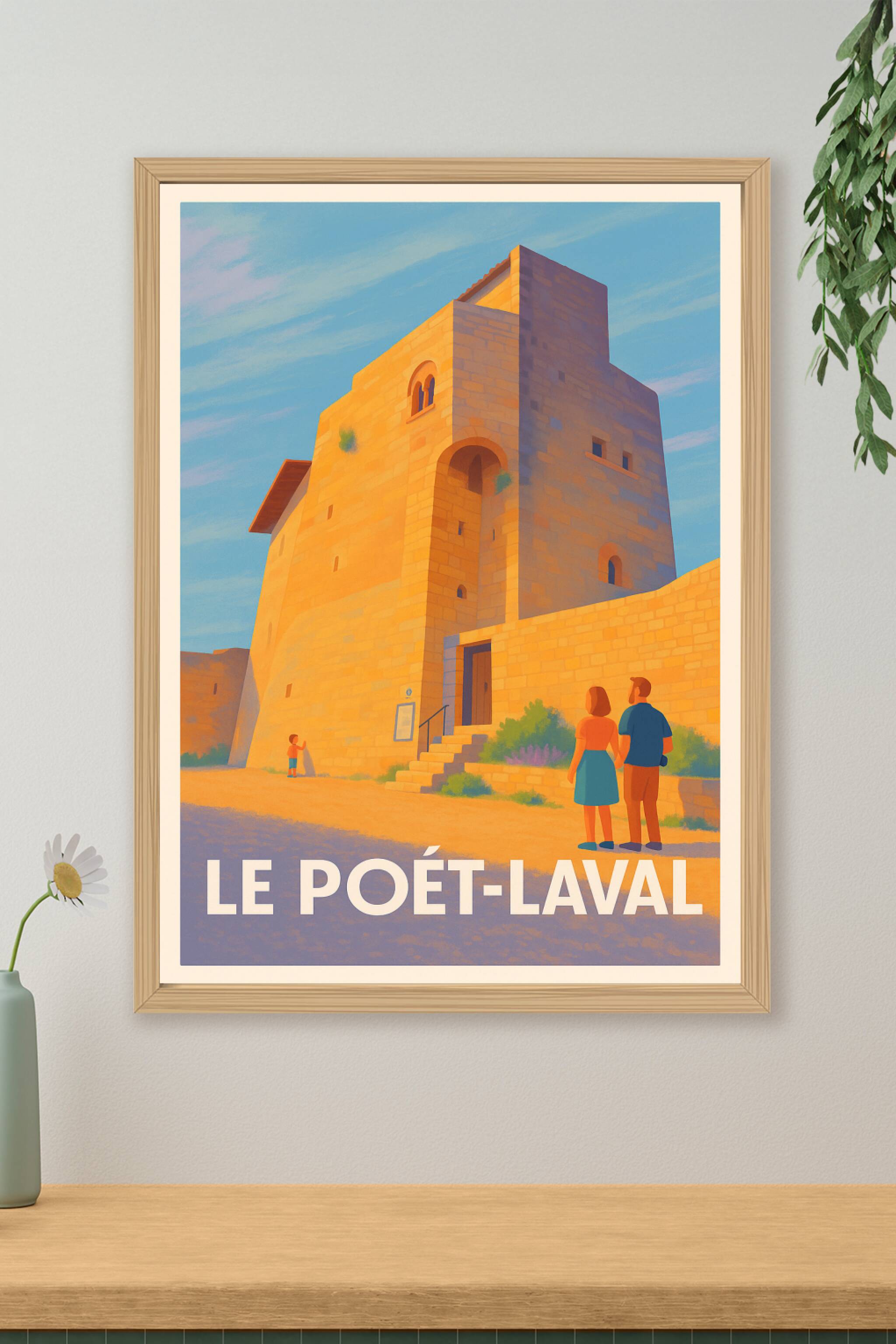 Affiche de Le Poët-Laval - Charme Médiéval en Lumière Dorée