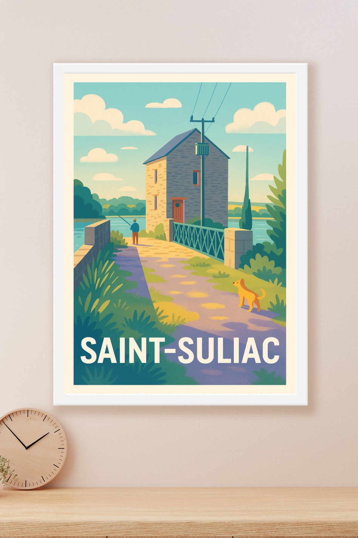 Affiche Saint-Suliac — Charme bucolique et douceur bretonne · poster d'art de Saint-Suliac